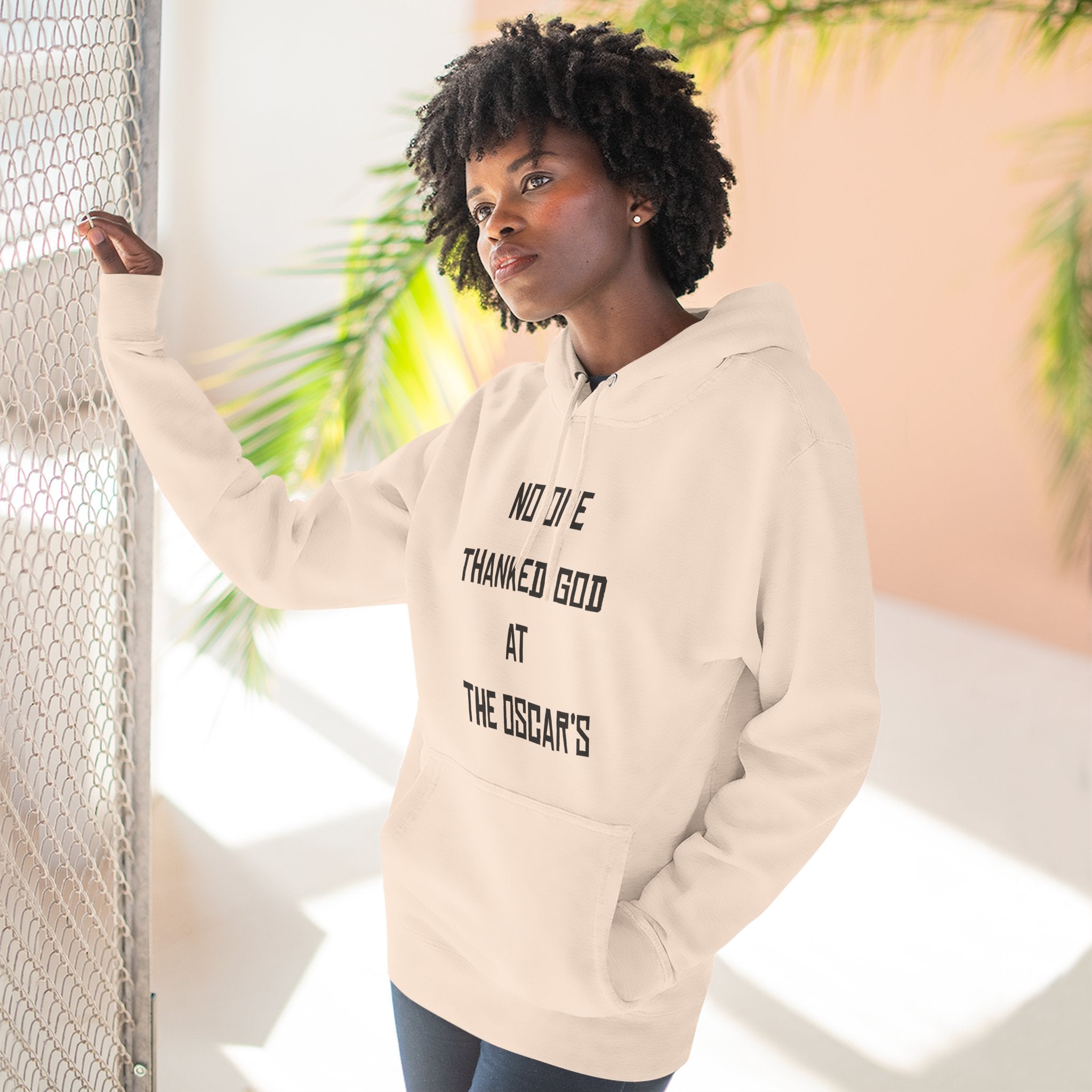 “NO ONE THANKED GOD AT THE OSCAR’S” Three-Panel Fleece Hoodie