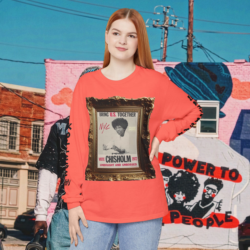 Shirley Chisholm Unisex Garment-dyed Long Sleeve T-Shirt