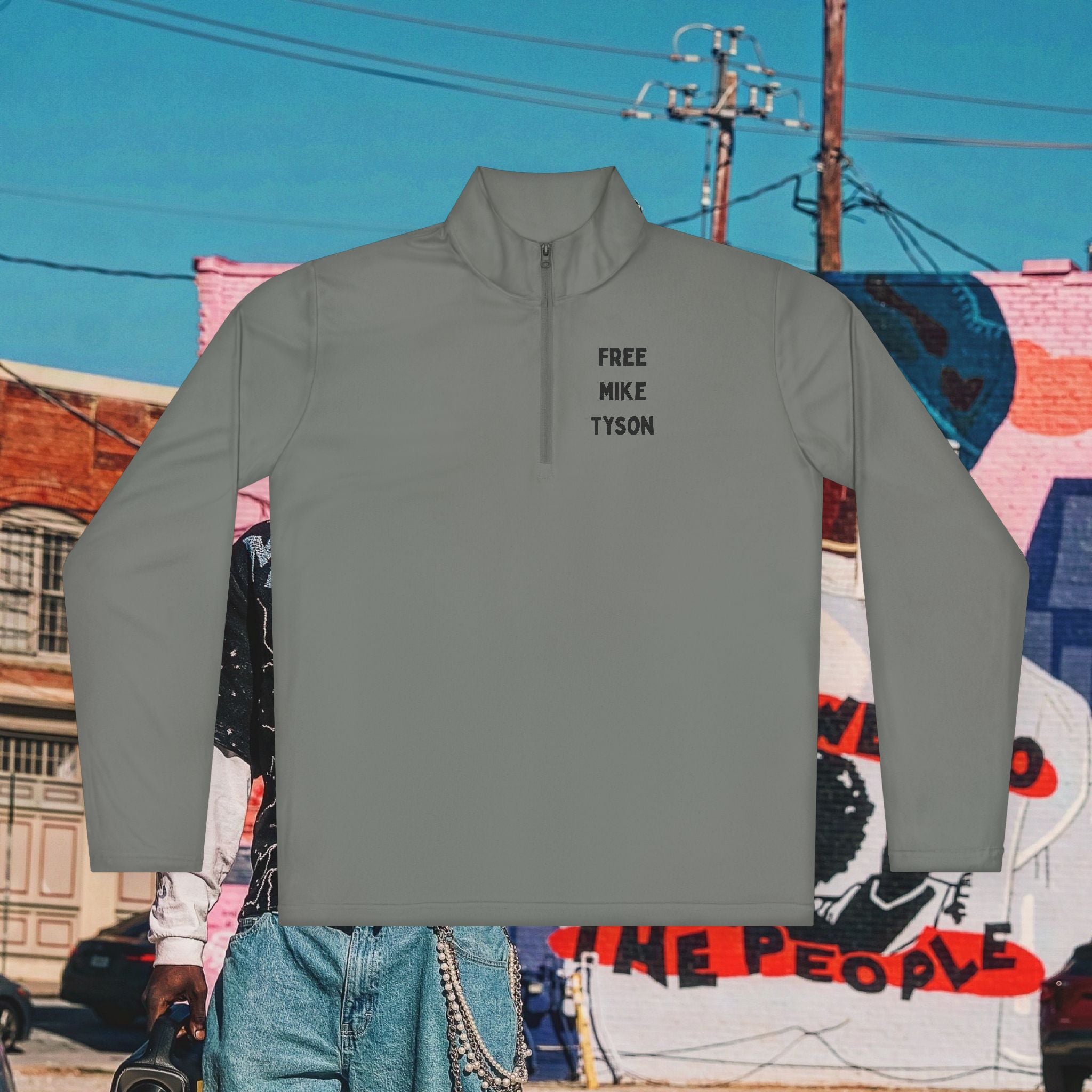 “FREE MIKE TYSON” Unisex Quarter-Zip Pullover