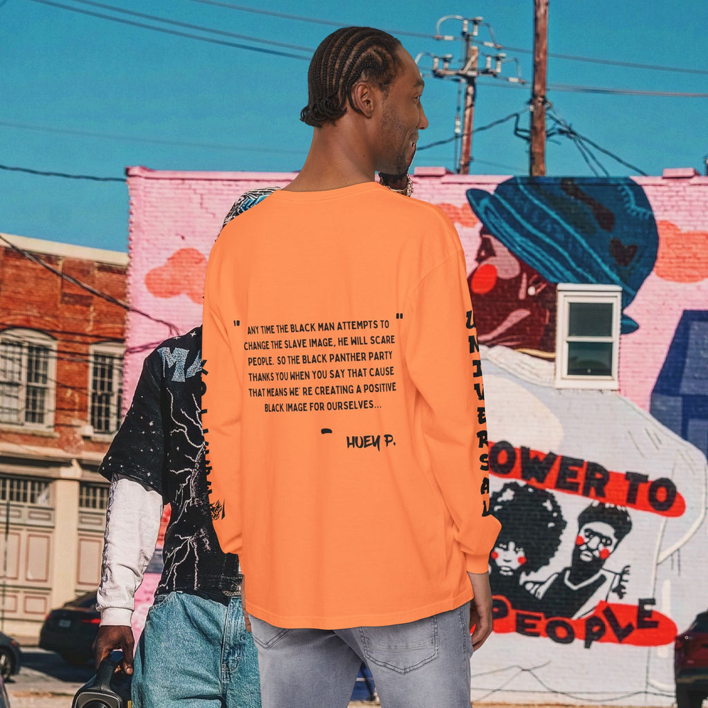 Huey P. Newton Universal Kollege Unisex Garment-dyed Long Sleeve T-Shirt