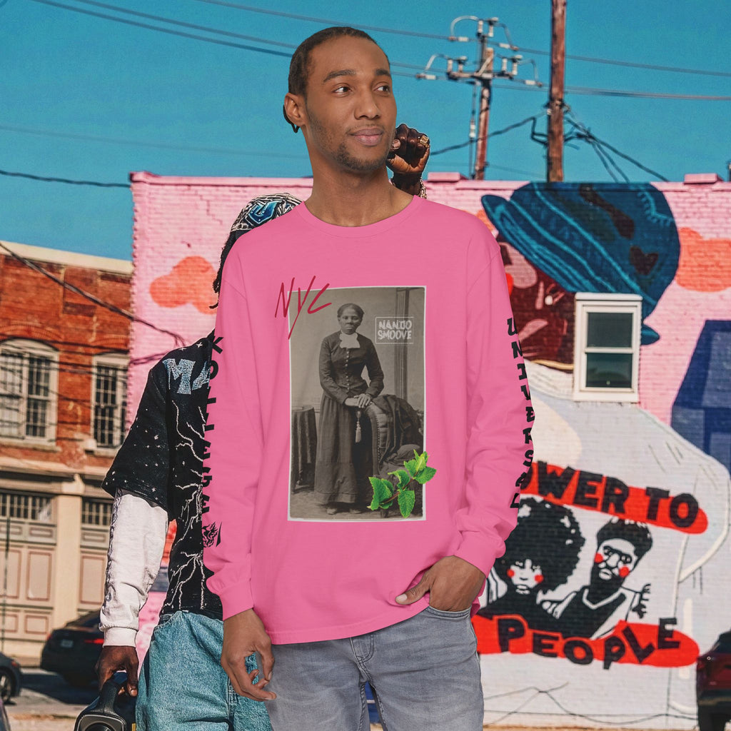 Harriet Tubman Unisex Garment-dyed Long Sleeve “MinTee” Shirt