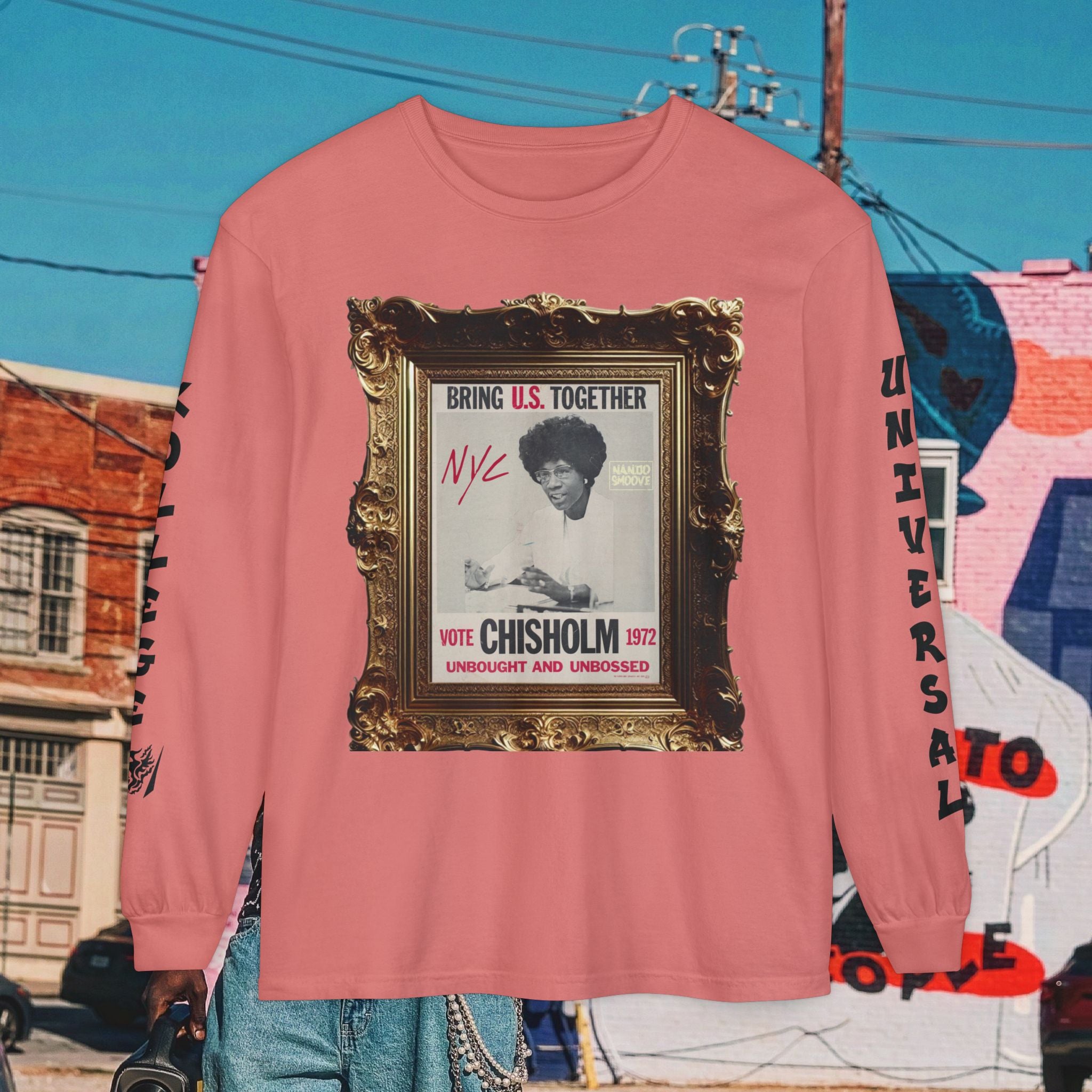 Shirley Chisholm Unisex Garment-dyed Long Sleeve T-Shirt