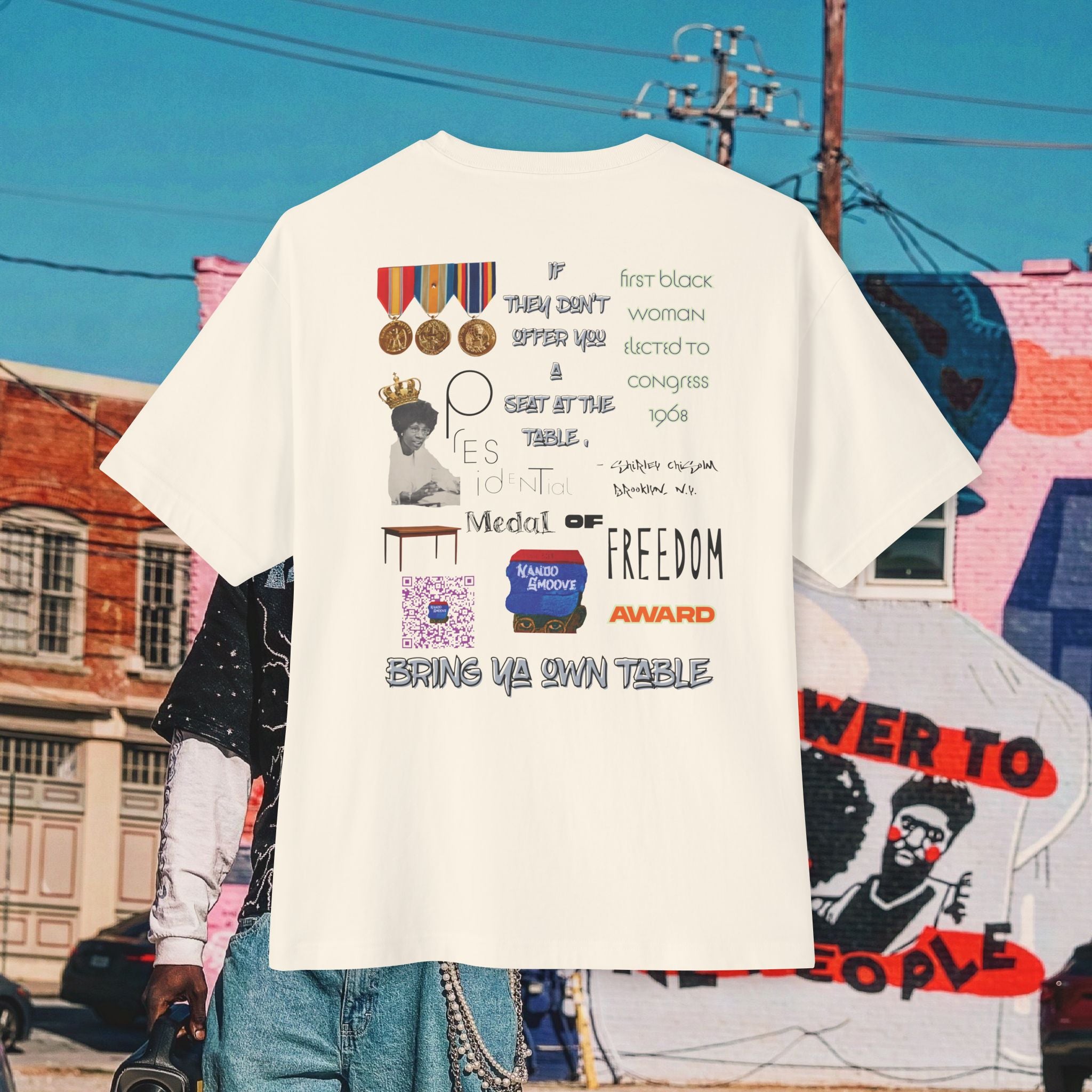 Shirley Chisholm Unisex Oversized Boxy Tee