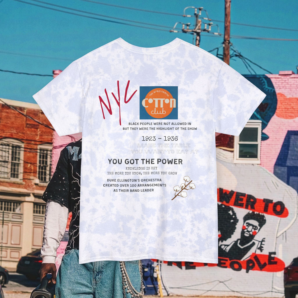 Unisex Tie Dye “World Famous” Cotton Club  Tee