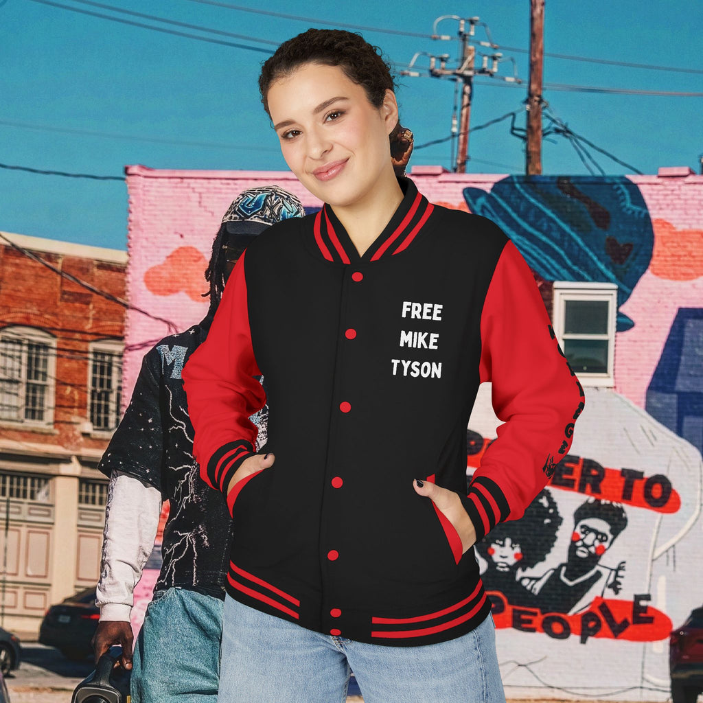 “FREE MIKE TYSON” Unisex Heavyweight Letterman Jacket