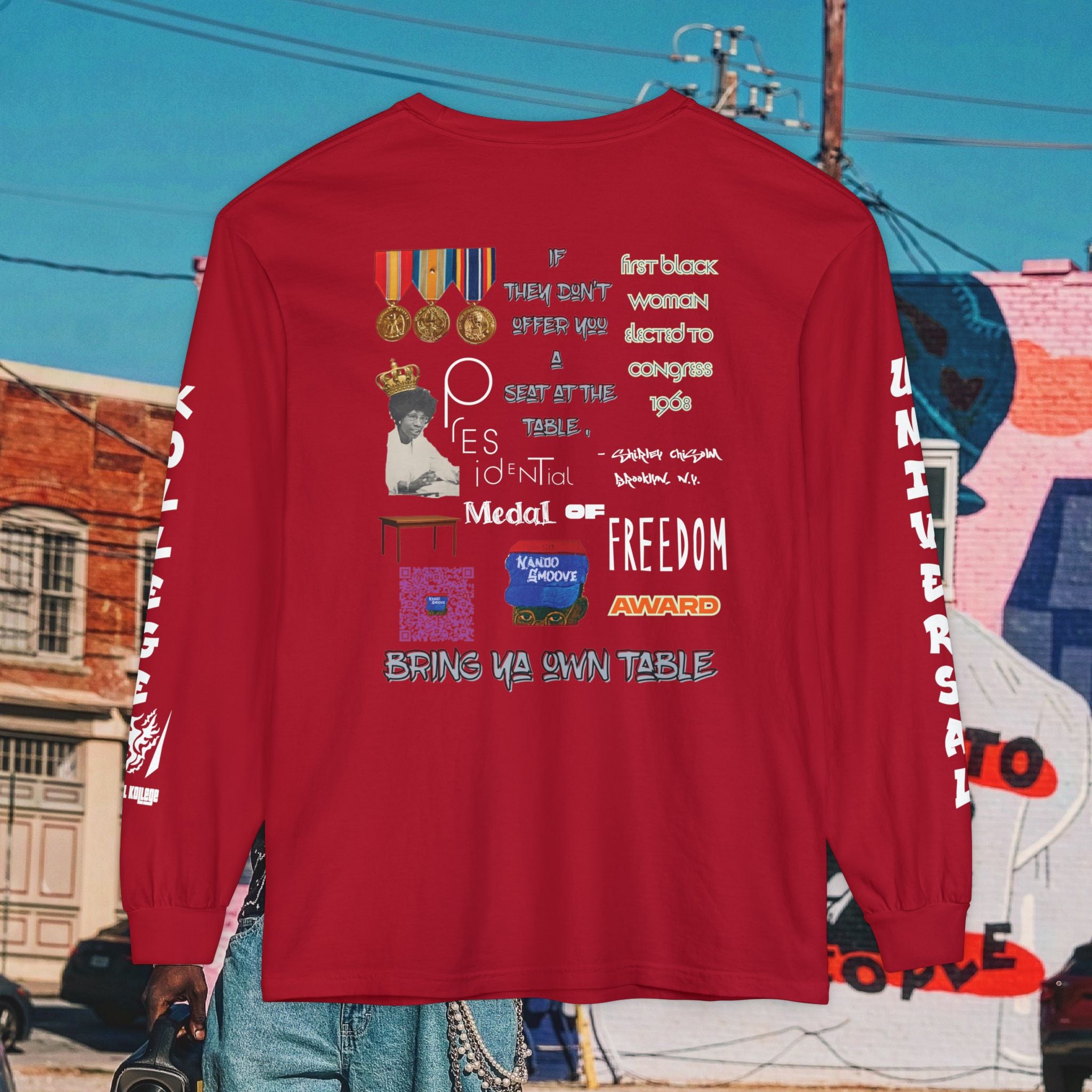 Shirley Chisholm Unisex Garment-dyed Long Sleeve T-Shirt