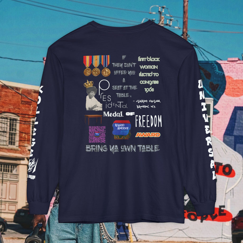 Shirley Chisholm Unisex Garment-dyed Long Sleeve T-Shirt