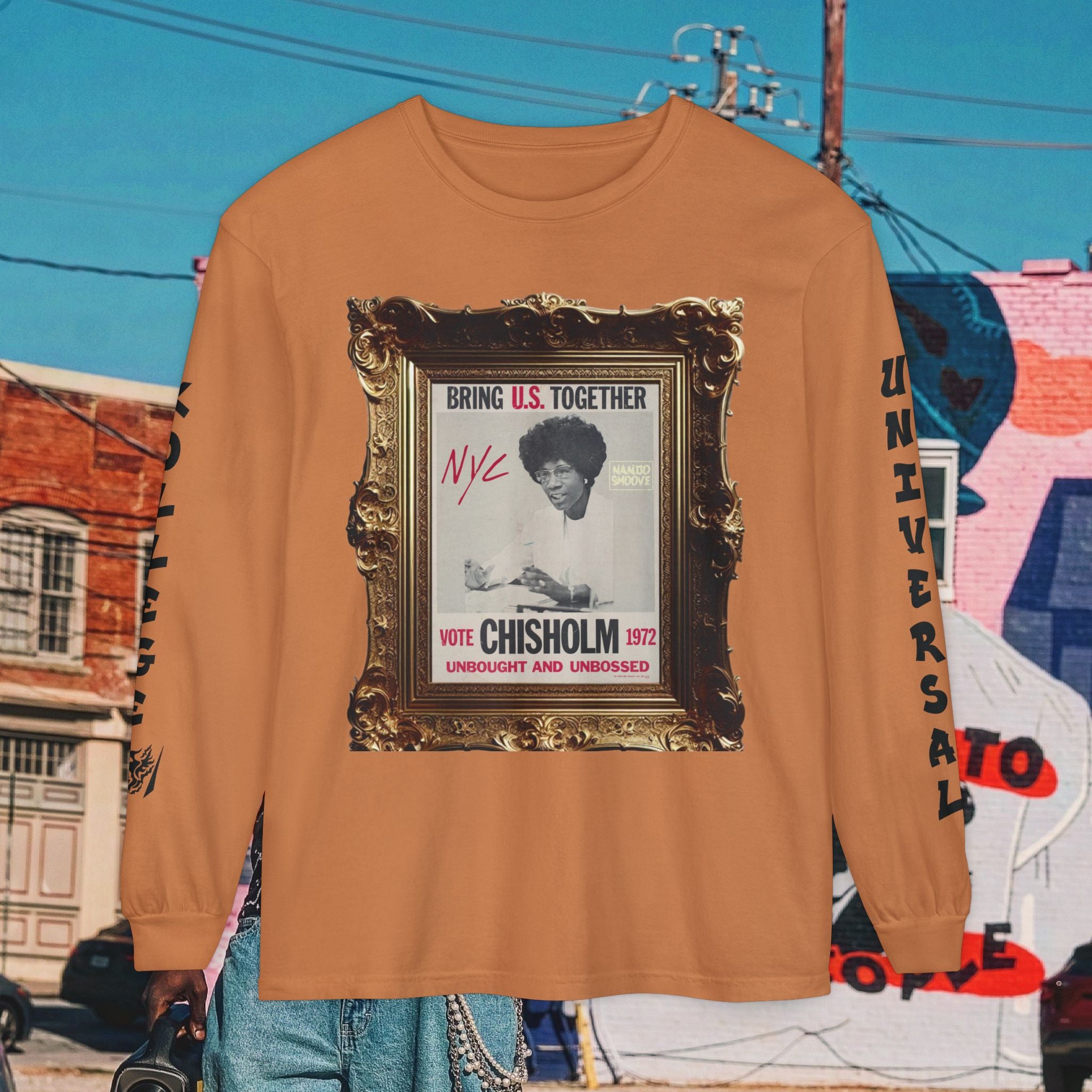 Shirley Chisholm Unisex Garment-dyed Long Sleeve T-Shirt