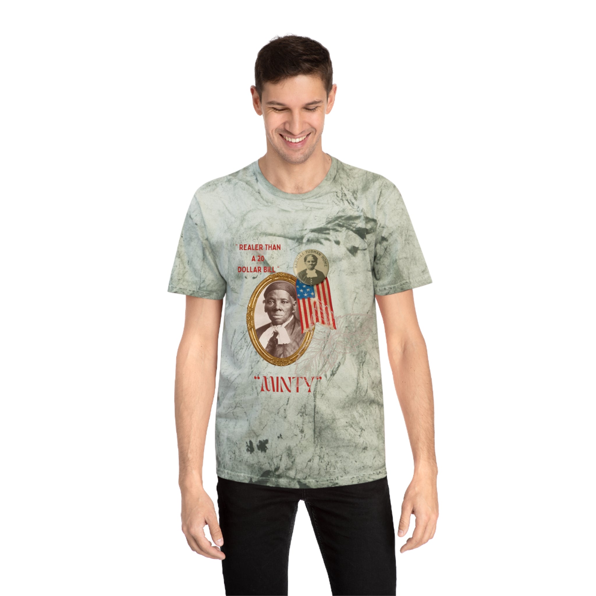Harriet “Realer than $20 Bill” Tubman Unisex Color Blast T-Shirt