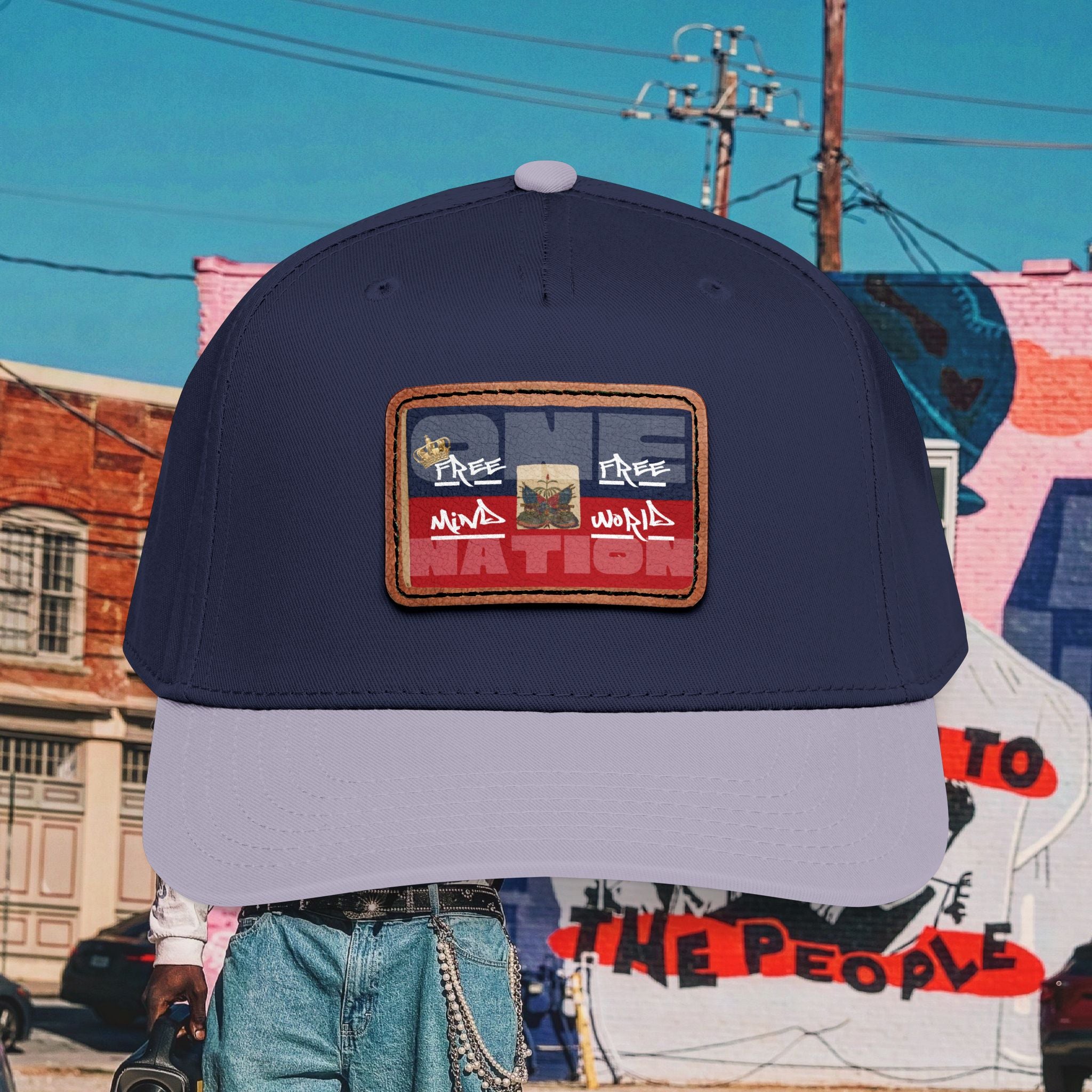 Sa Ka Fete “ONE NATION” Baseball Cap with Leather Patch