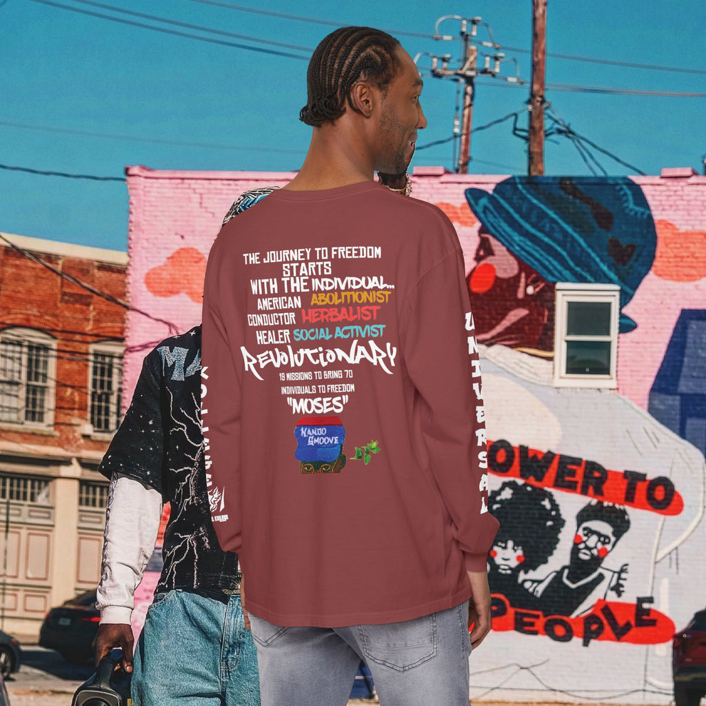 Harriet Tubman Unisex Garment-dyed Long Sleeve “MinTee” Shirt