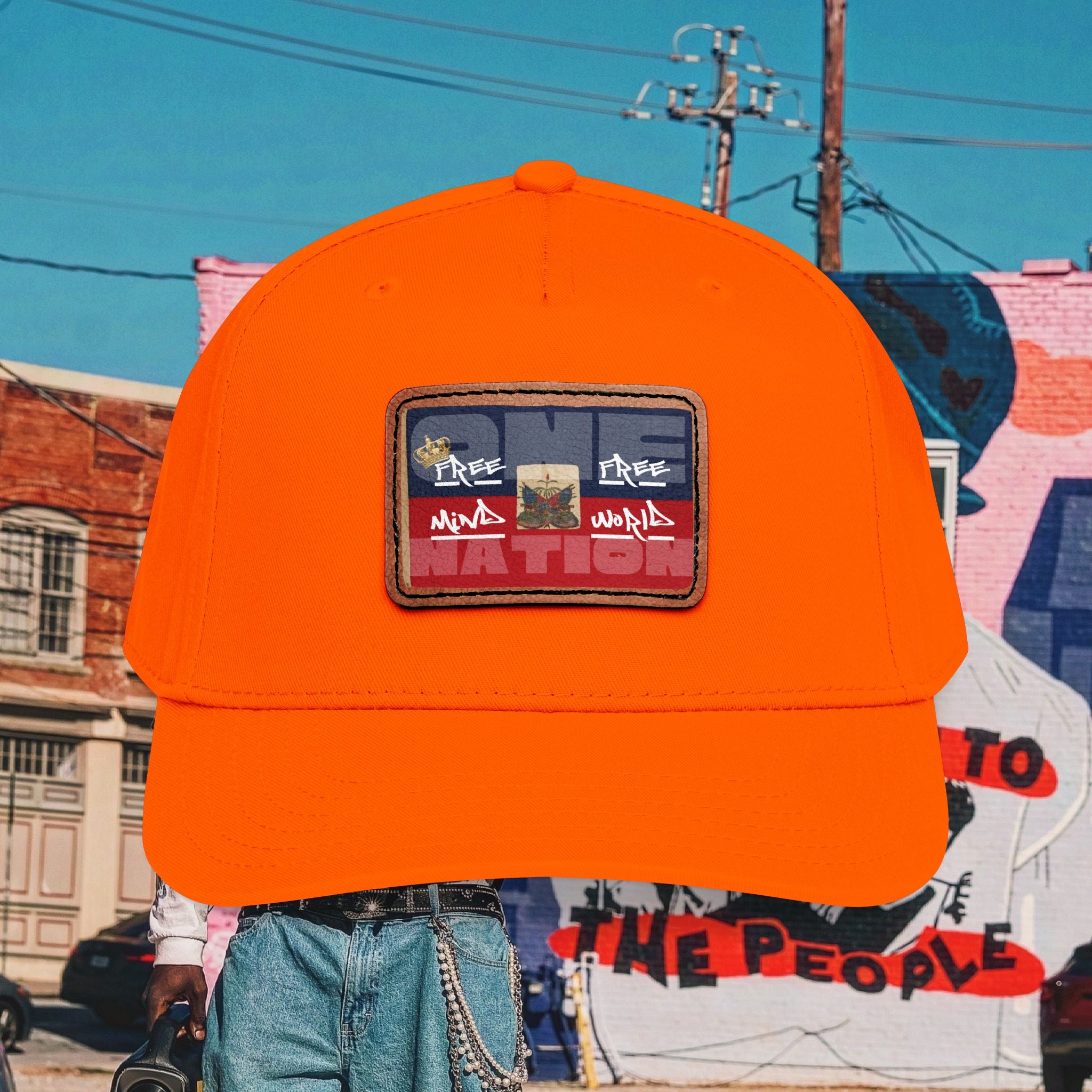 Sa Ka Fete “ONE NATION” Baseball Cap with Leather Patch