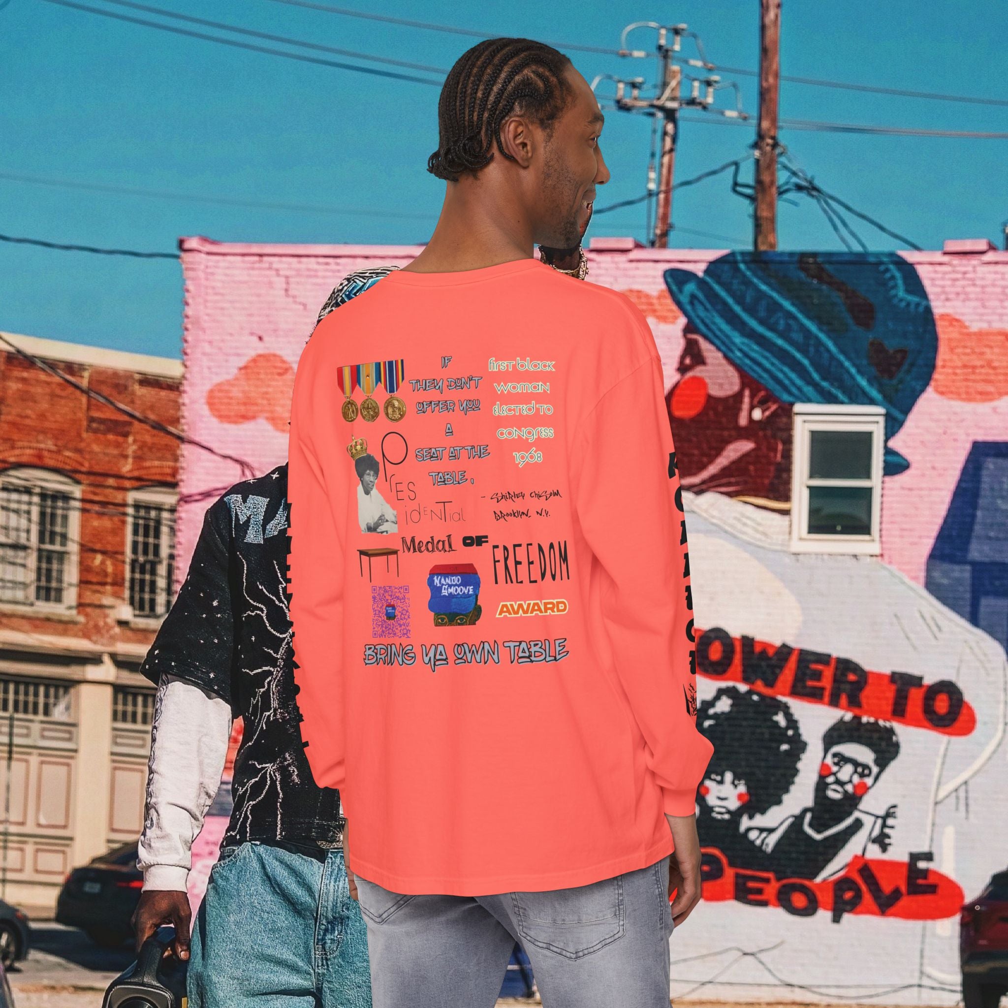 Shirley Chisholm Unisex Garment-dyed Long Sleeve T-Shirt