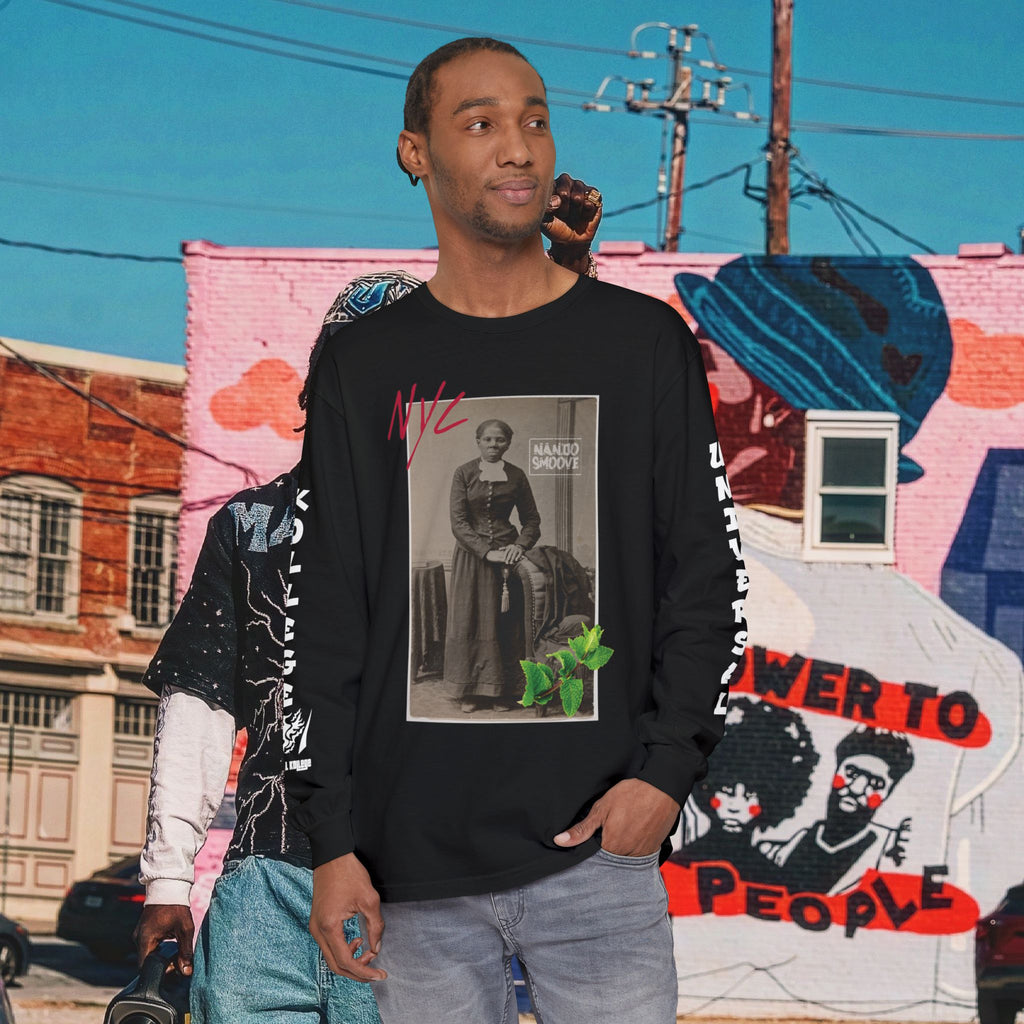 Harriet Tubman Unisex Garment-dyed Long Sleeve “MinTee” Shirt