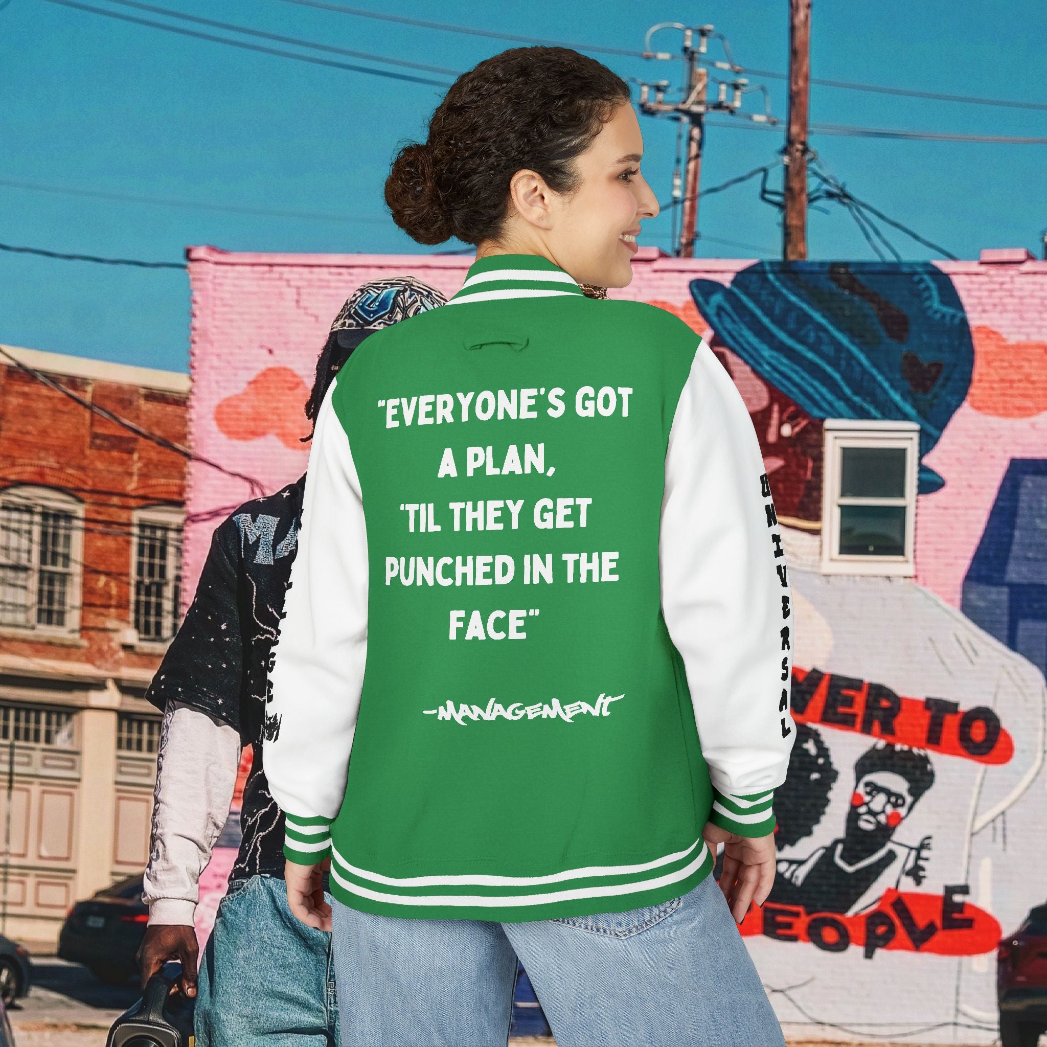 “FREE MIKE TYSON” Unisex Heavyweight Letterman Jacket
