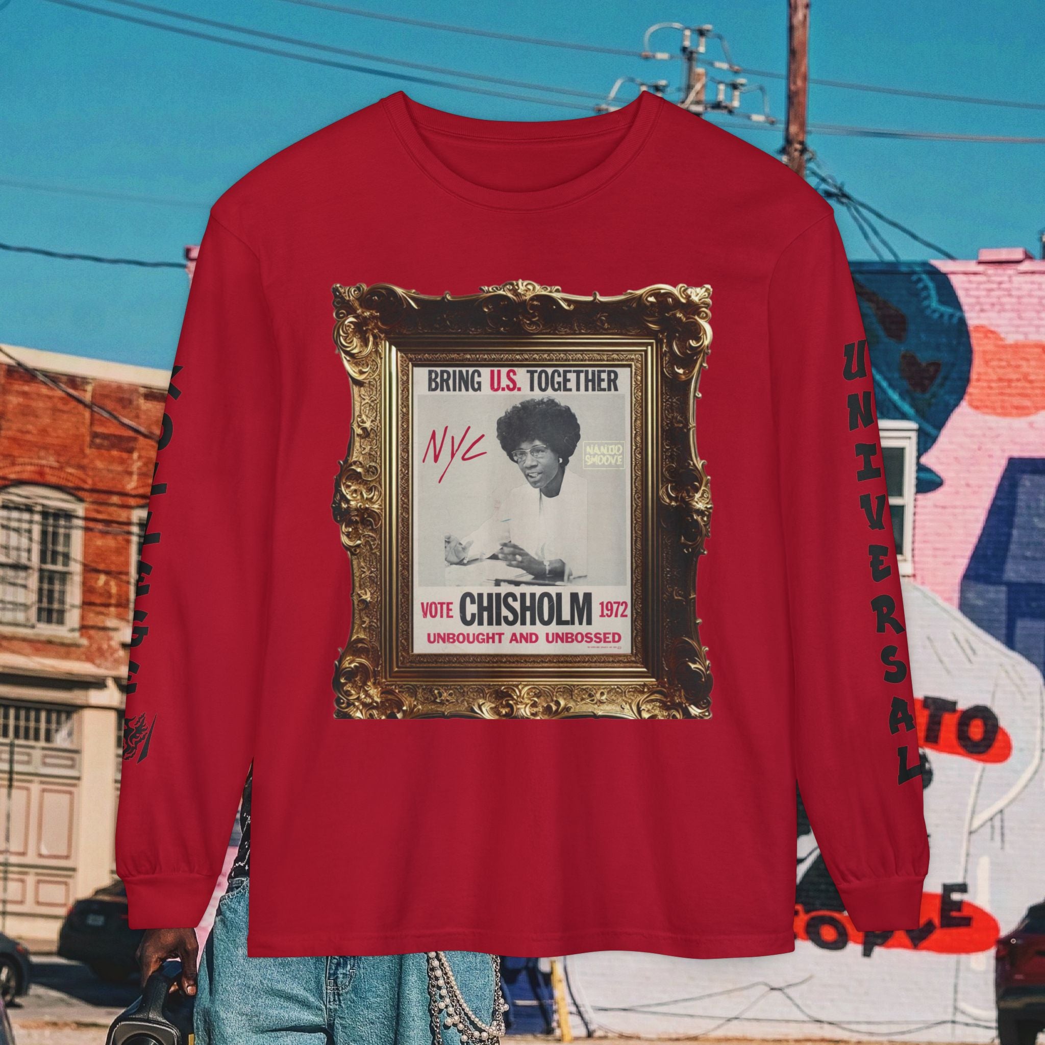 Shirley Chisholm Unisex Garment-dyed Long Sleeve T-Shirt