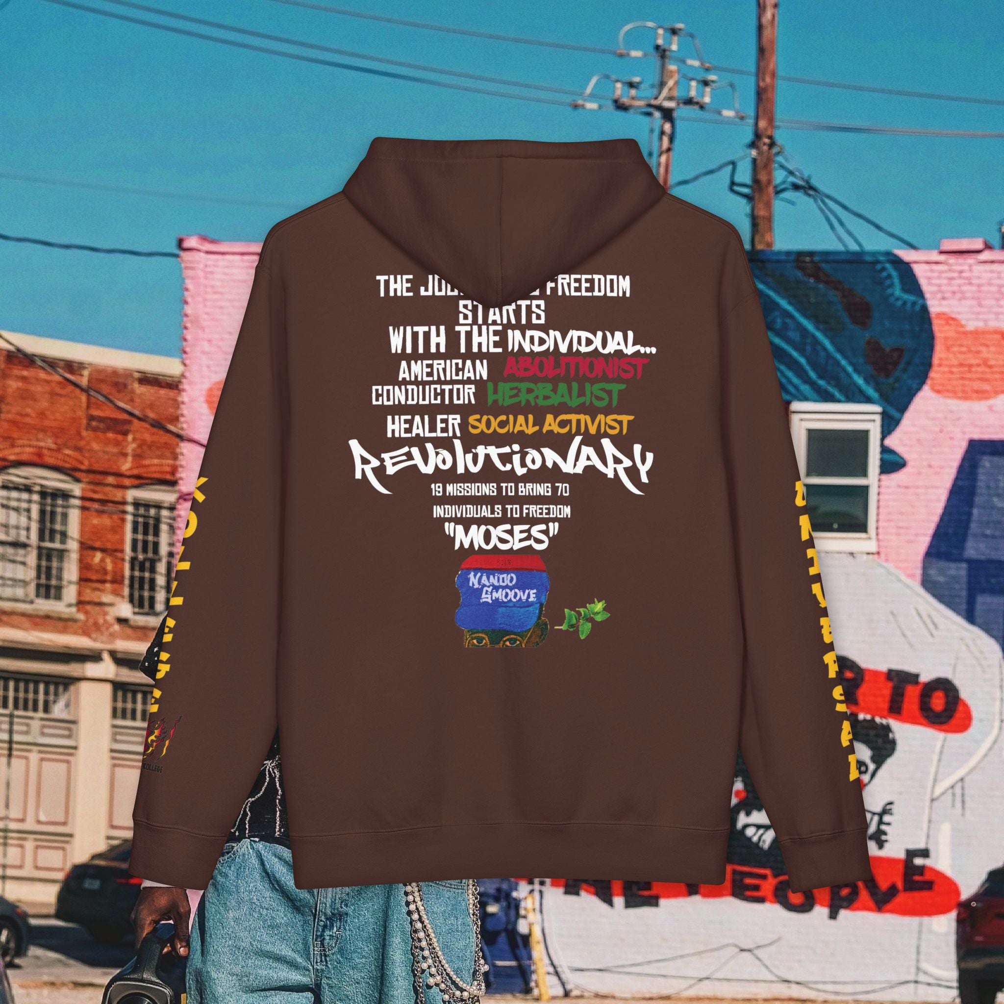 Harriet Tubman “Realer Than a $20 Dollar Bill” Unisex Heavyweight Hooded “MinTy” Sweatshirt