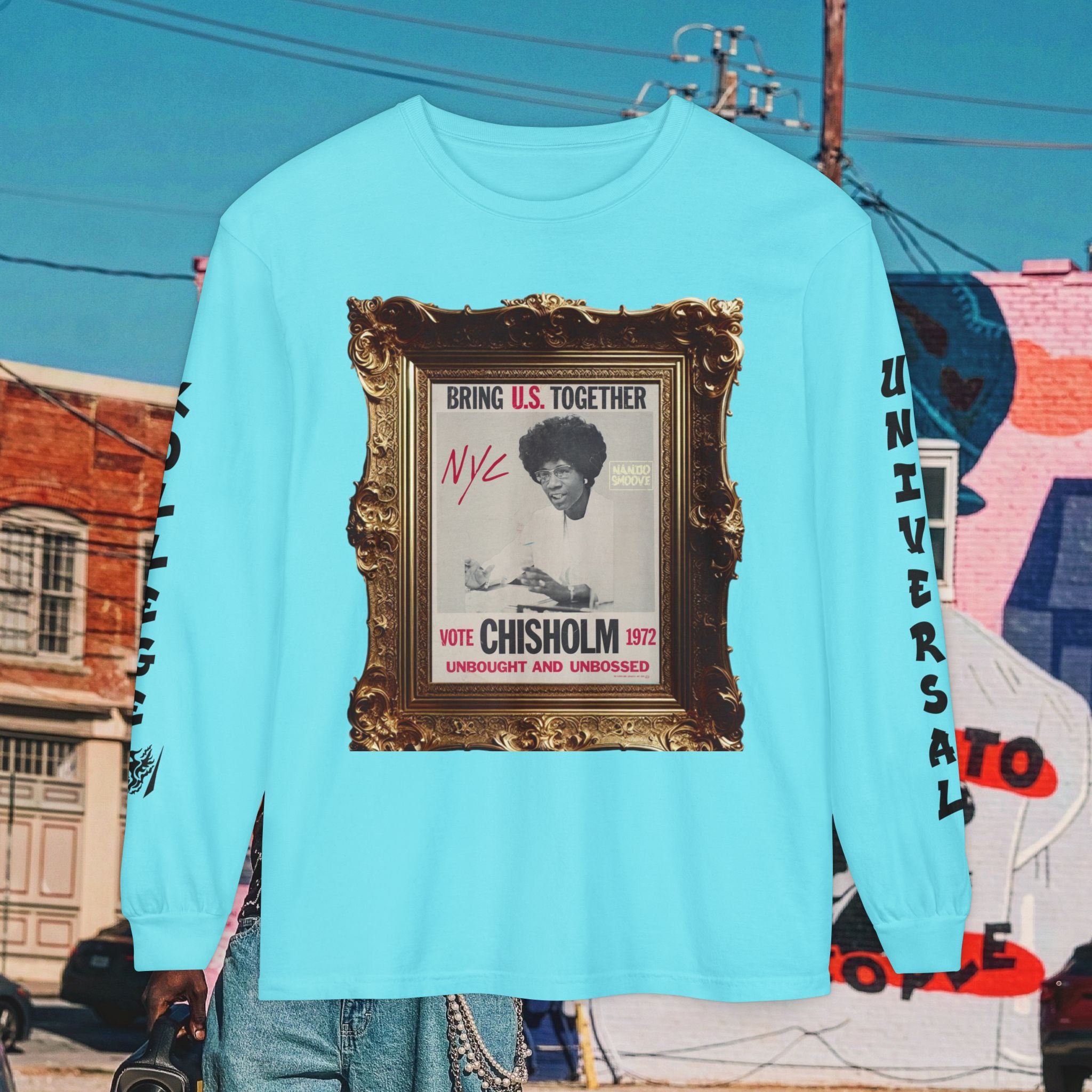 Shirley Chisholm Unisex Garment-dyed Long Sleeve T-Shirt