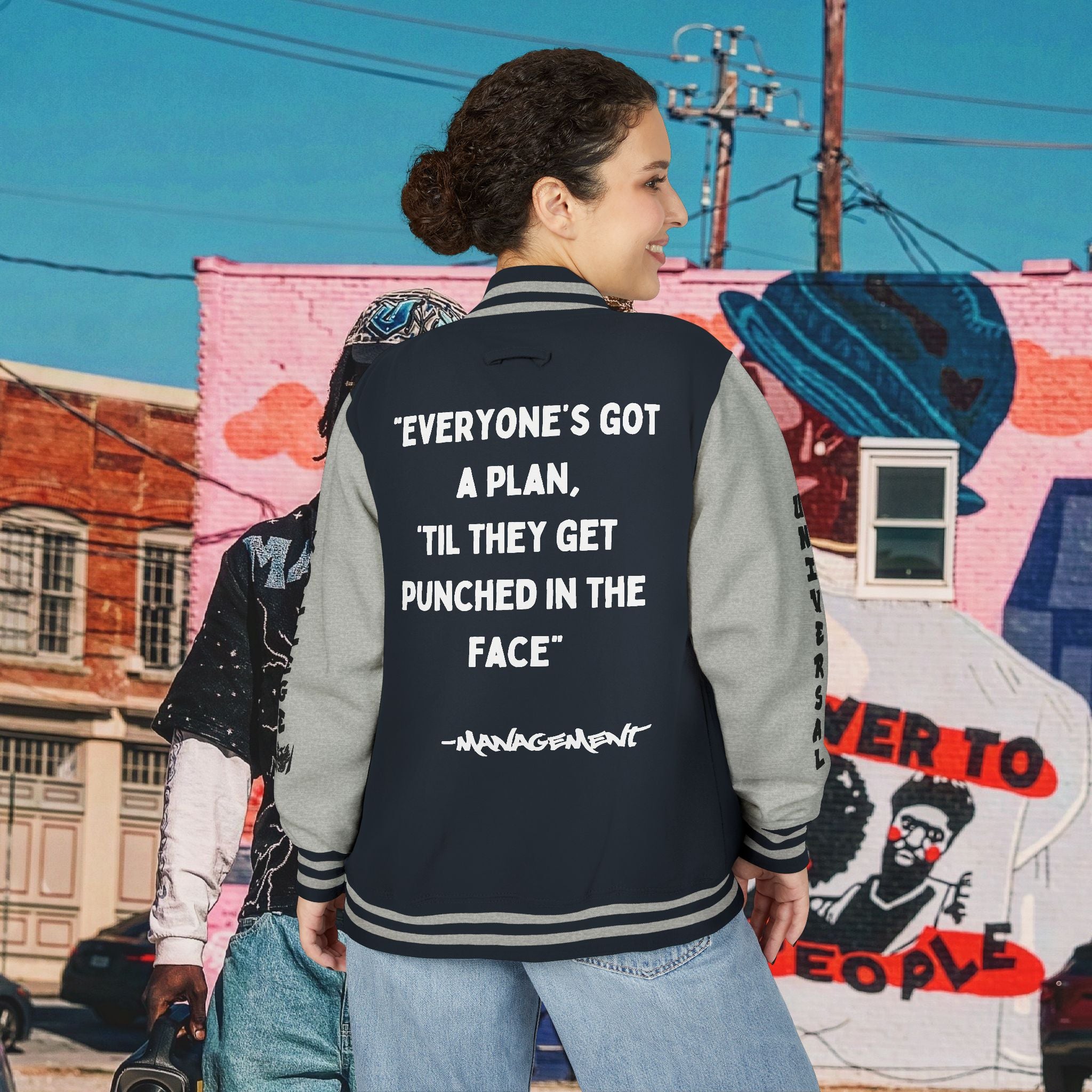 “FREE MIKE TYSON” Unisex Heavyweight Letterman Jacket
