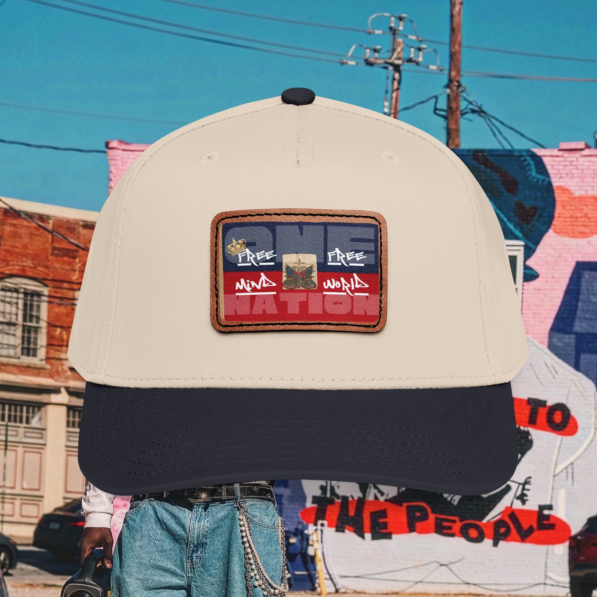 Sa Ka Fete “ONE NATION” Baseball Cap with Leather Patch