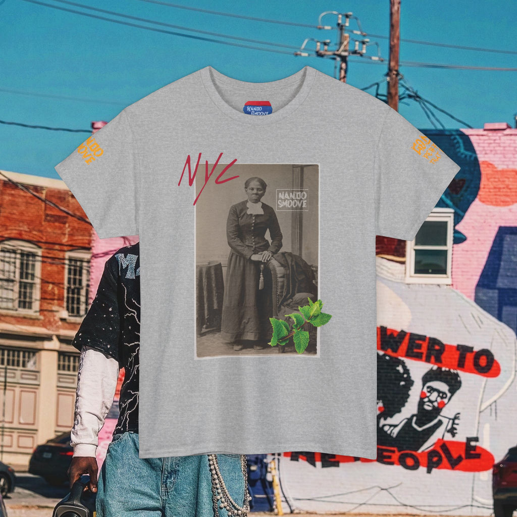 Harriet Tubman Heavy Cotton “MinTee Shirts” Bright Colors Black/Gold Text