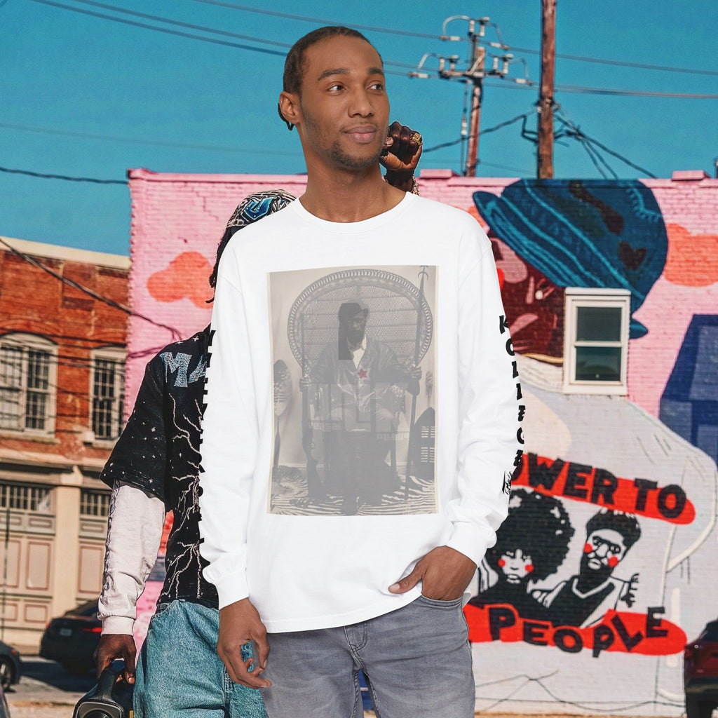 Huey P. Newton Universal Kollege Unisex Garment-dyed Long Sleeve T-Shirt