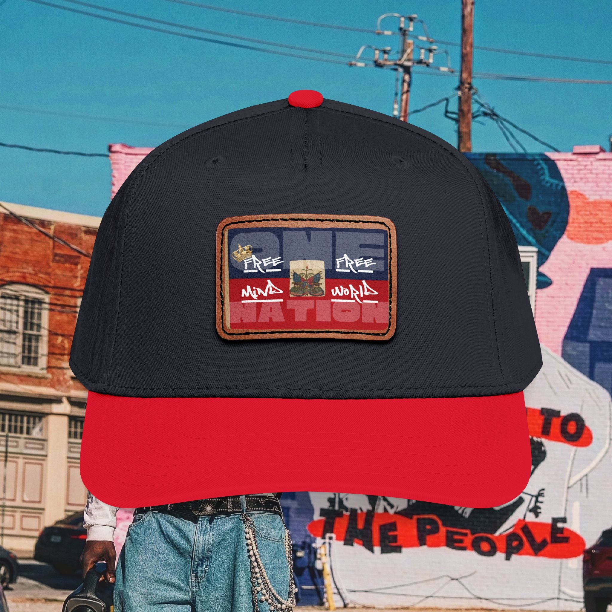 Sa Ka Fete “ONE NATION” Baseball Cap with Leather Patch