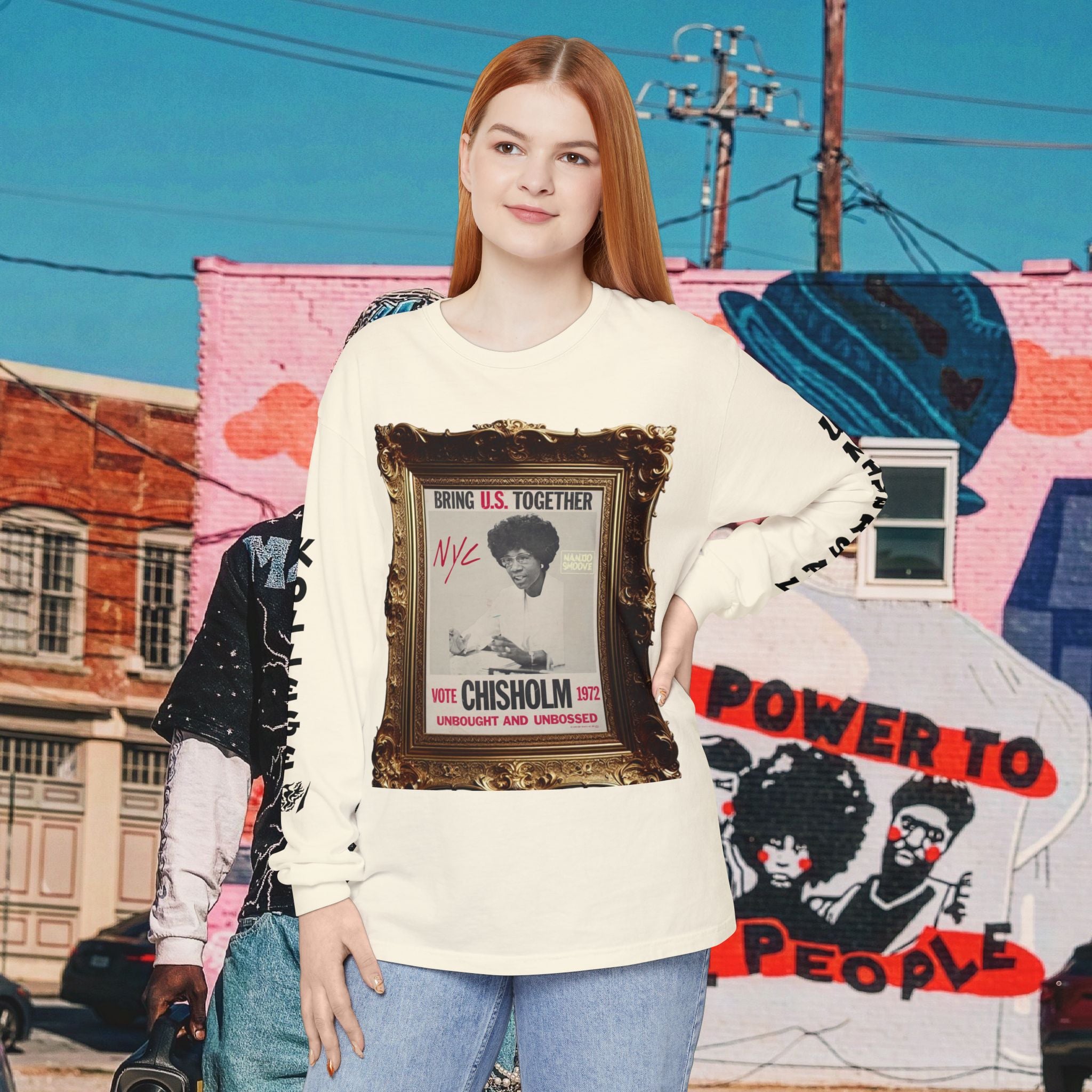 Shirley Chisholm Unisex Garment-dyed Long Sleeve T-Shirt