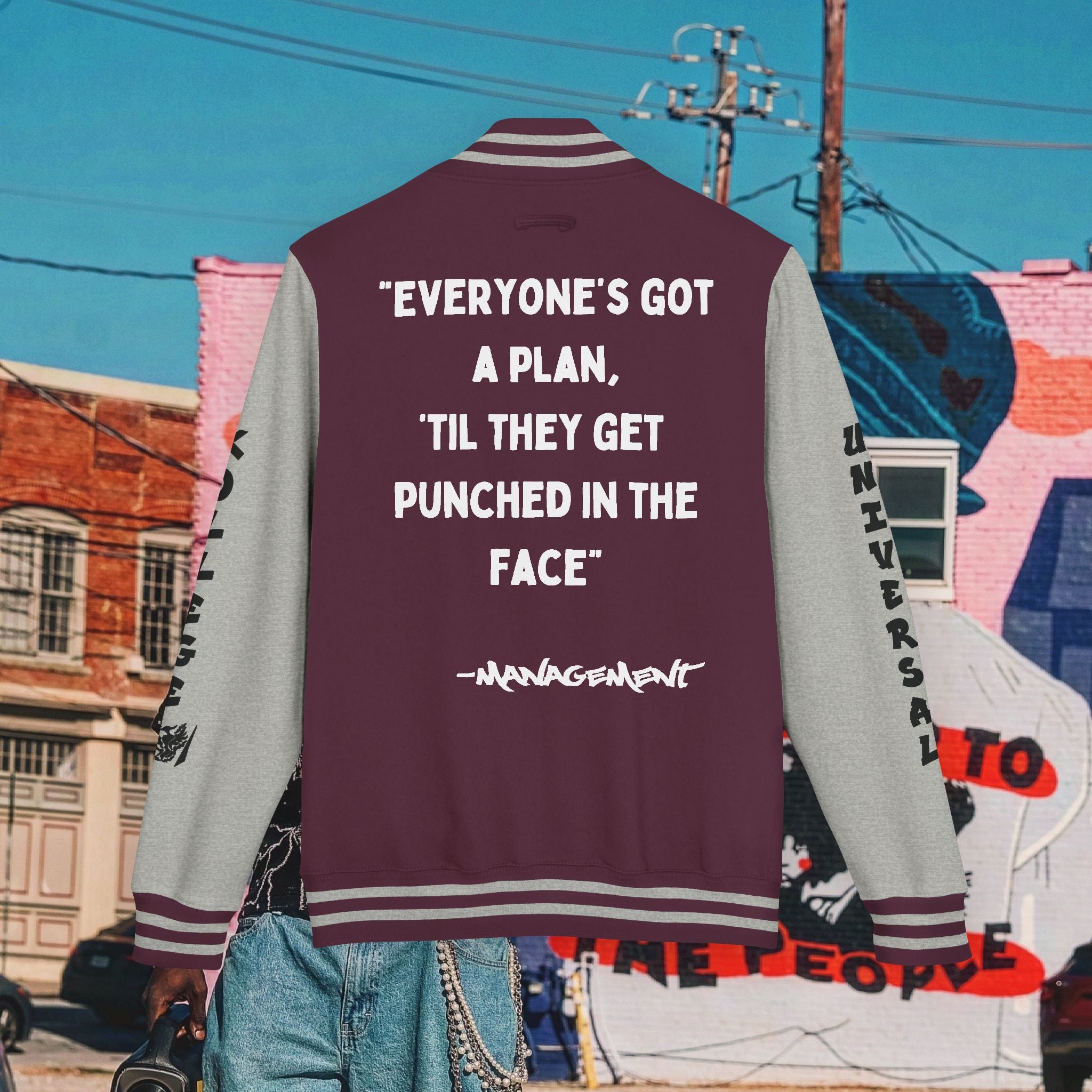 “FREE MIKE TYSON” Unisex Heavyweight Letterman Jacket
