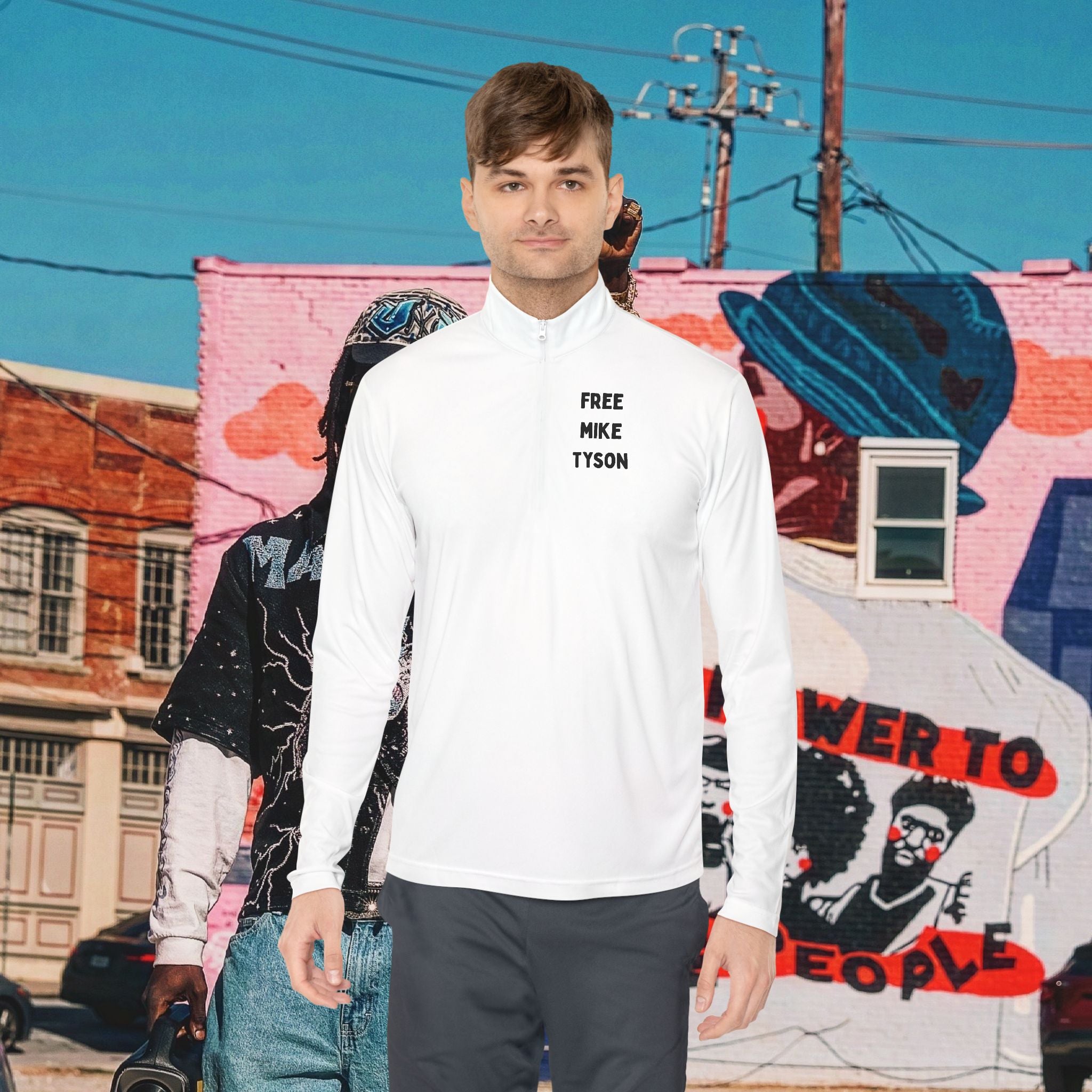 “FREE MIKE TYSON” Unisex Quarter-Zip Pullover