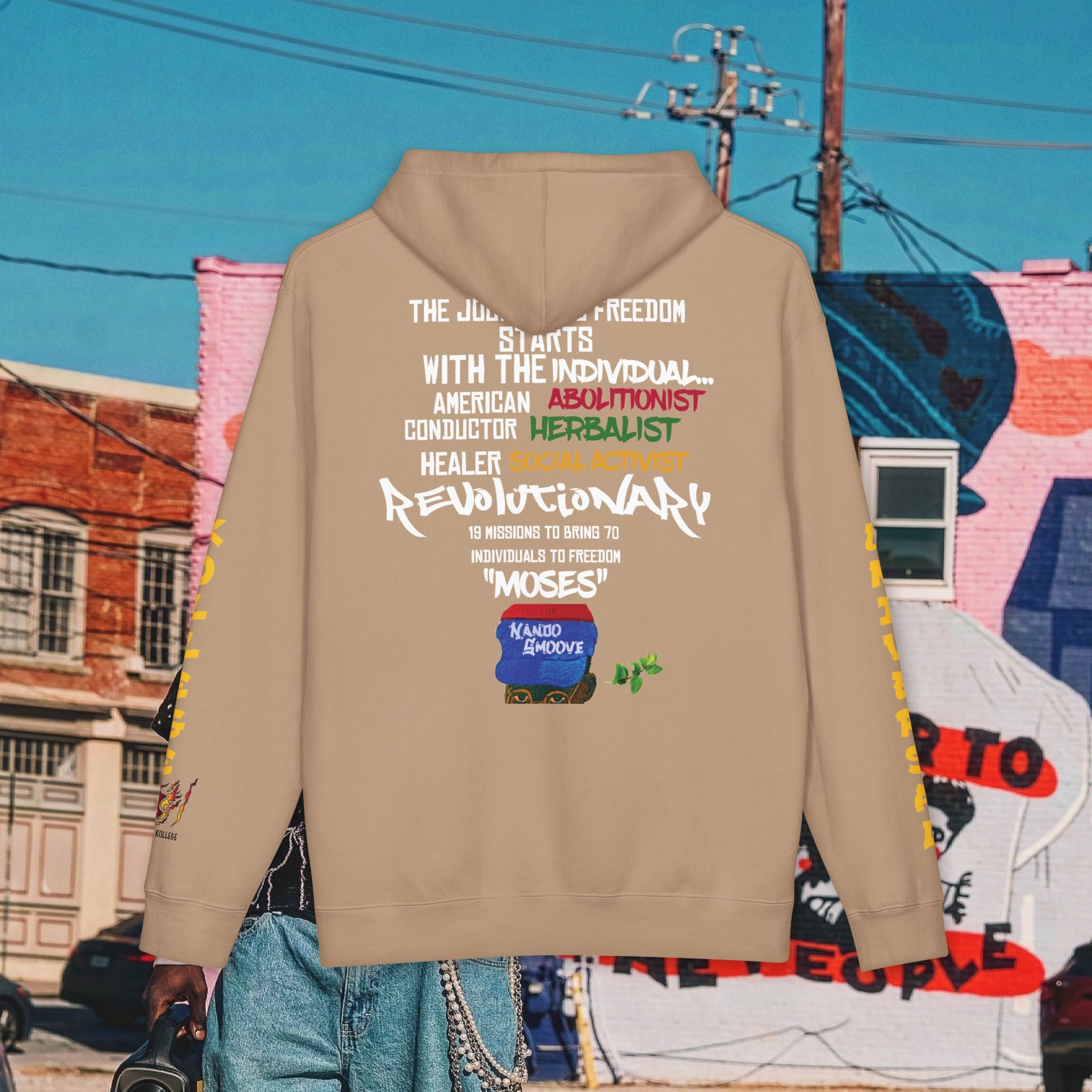 Harriet Tubman “Realer Than a $20 Dollar Bill” Unisex Heavyweight Hooded “MinTy” Sweatshirt
