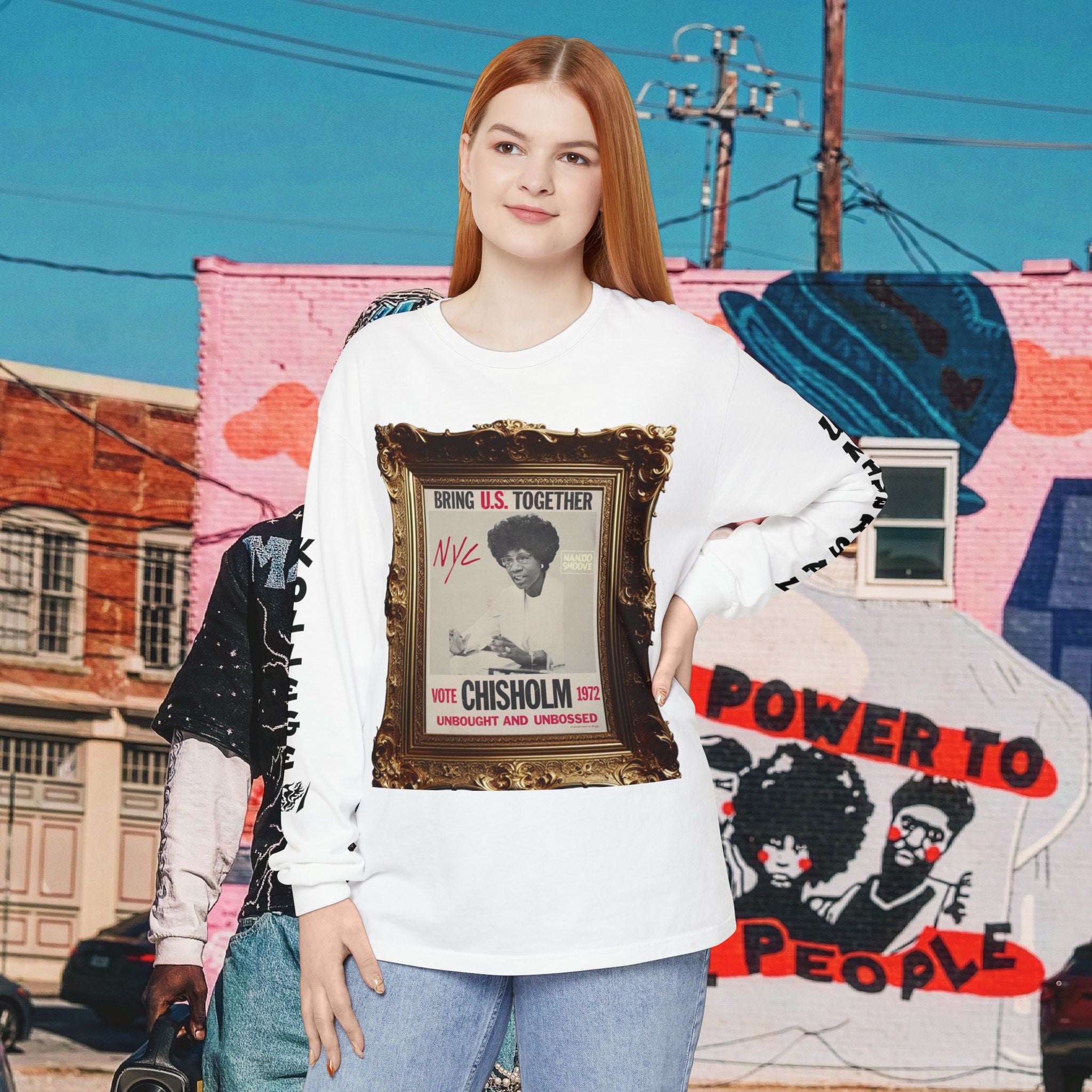 Shirley Chisholm Unisex Garment-dyed Long Sleeve T-Shirt
