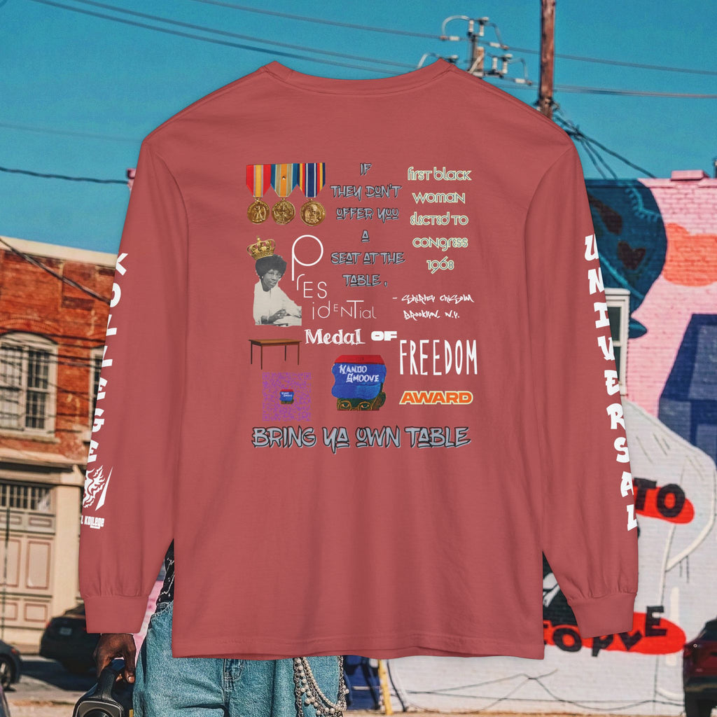 Shirley Chisholm Unisex Garment-dyed Long Sleeve T-Shirt