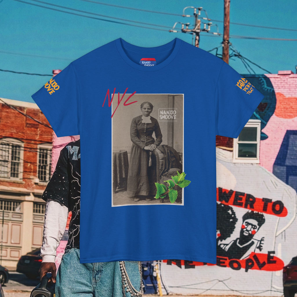Harriet Tubman Heavy Cotton “MinTee Shirts” Bright Colors Black/Gold Text
