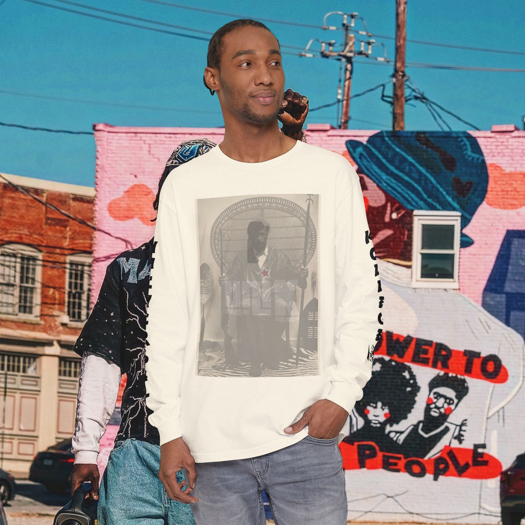 Huey P. Newton Universal Kollege Unisex Garment-dyed Long Sleeve T-Shirt