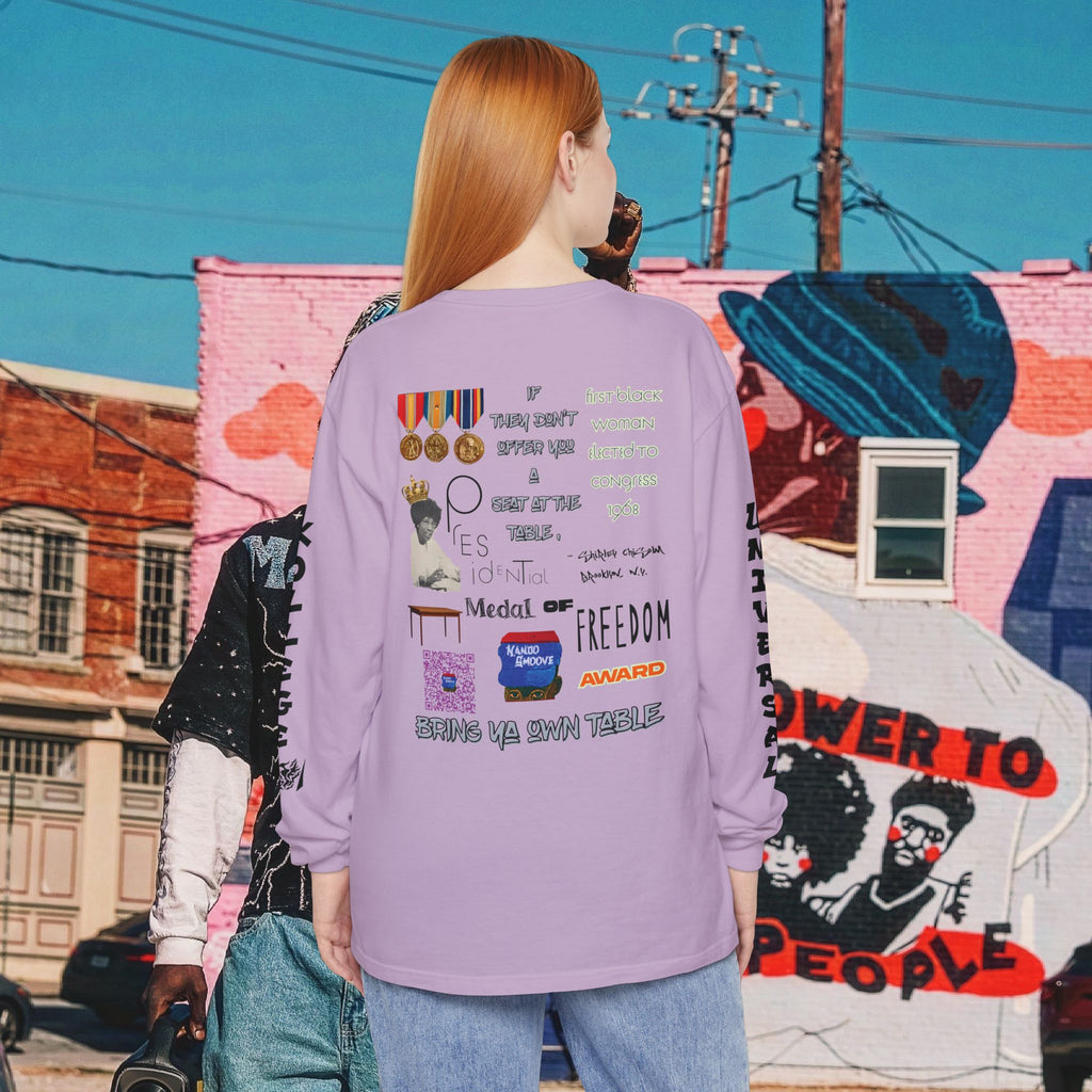 Shirley Chisholm Unisex Garment-dyed Long Sleeve T-Shirt