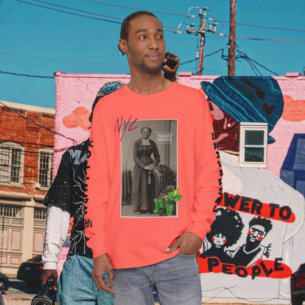 Harriet Tubman Unisex Garment-dyed Long Sleeve “MinTee” Shirt