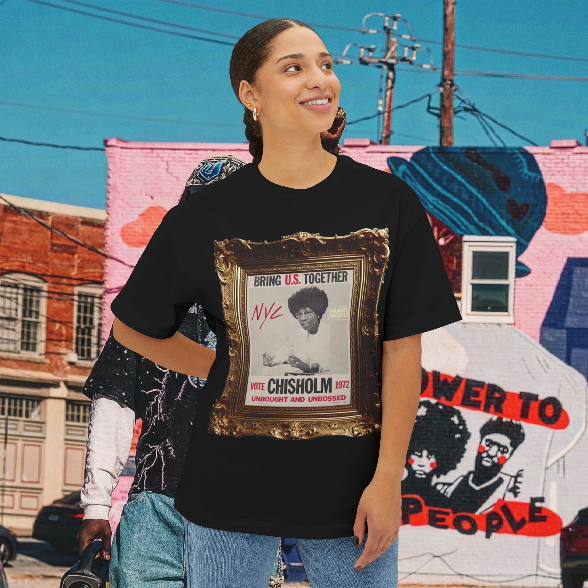 Shirley Chisholm Unisex Oversized Boxy Tee
