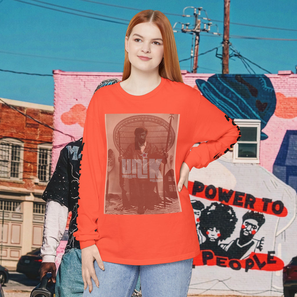 Huey P. Newton Universal Kollege Unisex Garment-dyed Long Sleeve T-Shirt