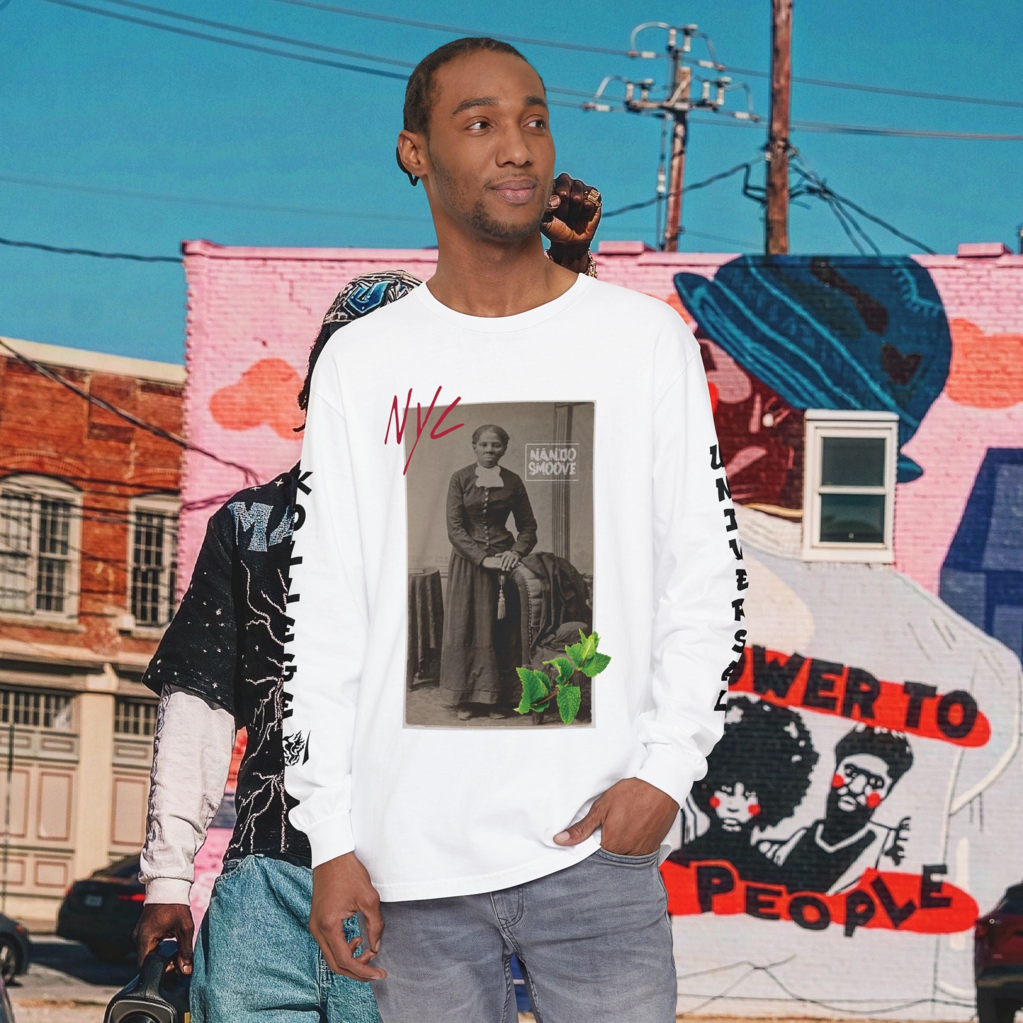 Harriet Tubman Unisex Garment-dyed Long Sleeve “MinTee” Shirt