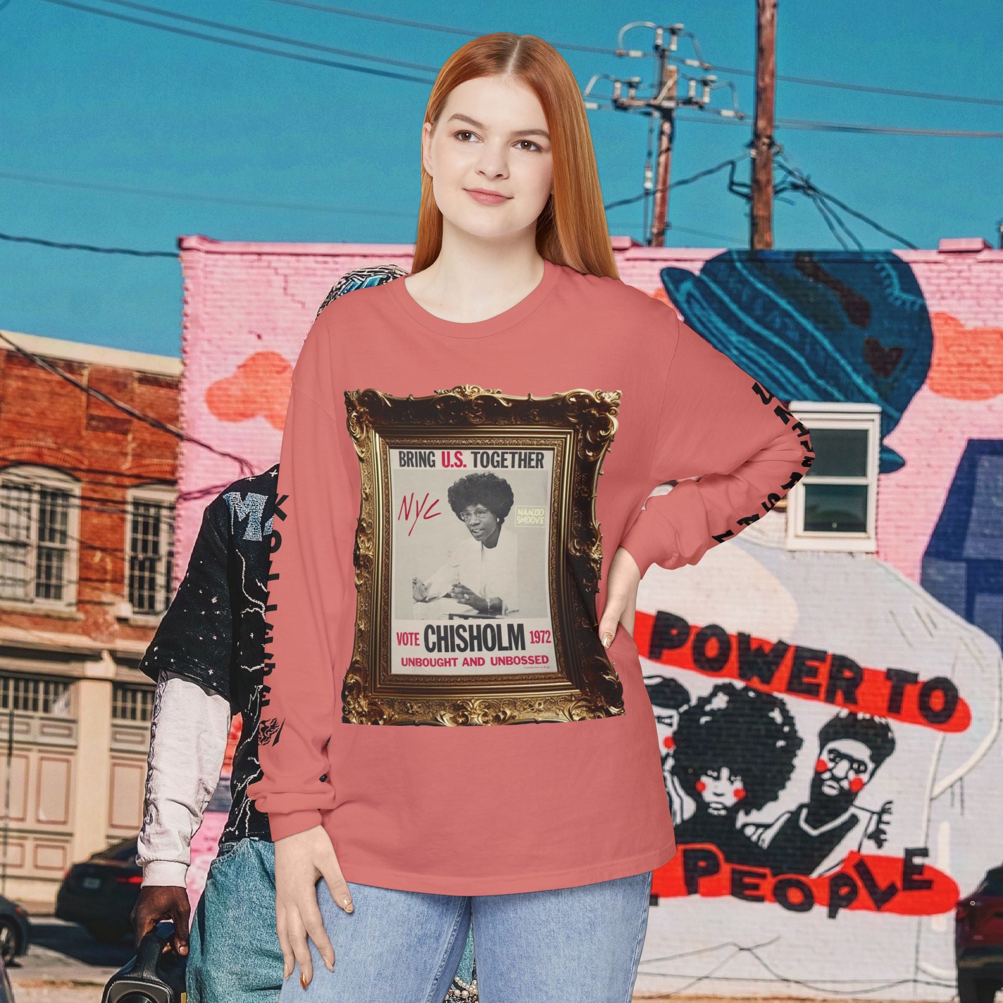 Shirley Chisholm Unisex Garment-dyed Long Sleeve T-Shirt