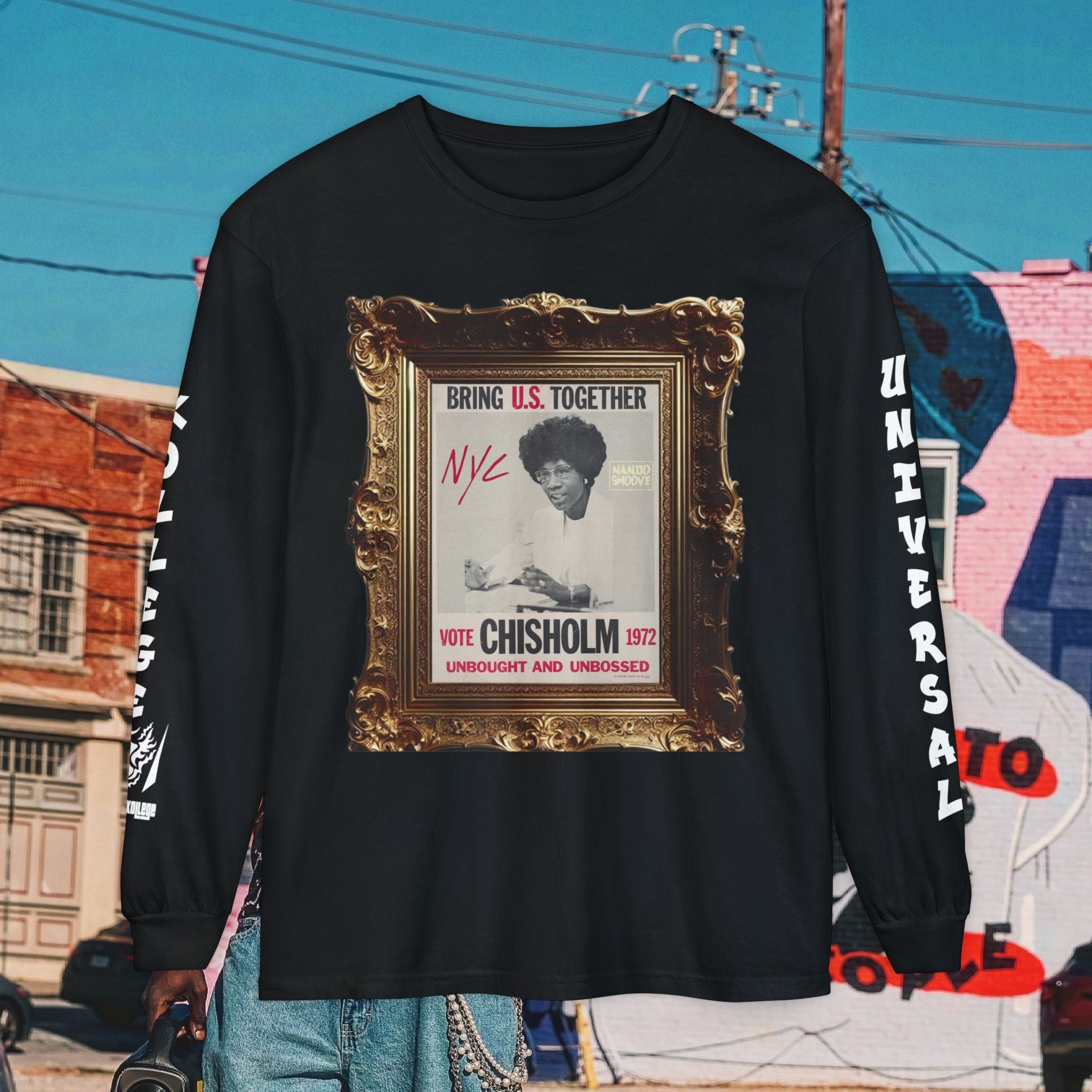 Shirley Chisholm Unisex Garment-dyed Long Sleeve T-Shirt