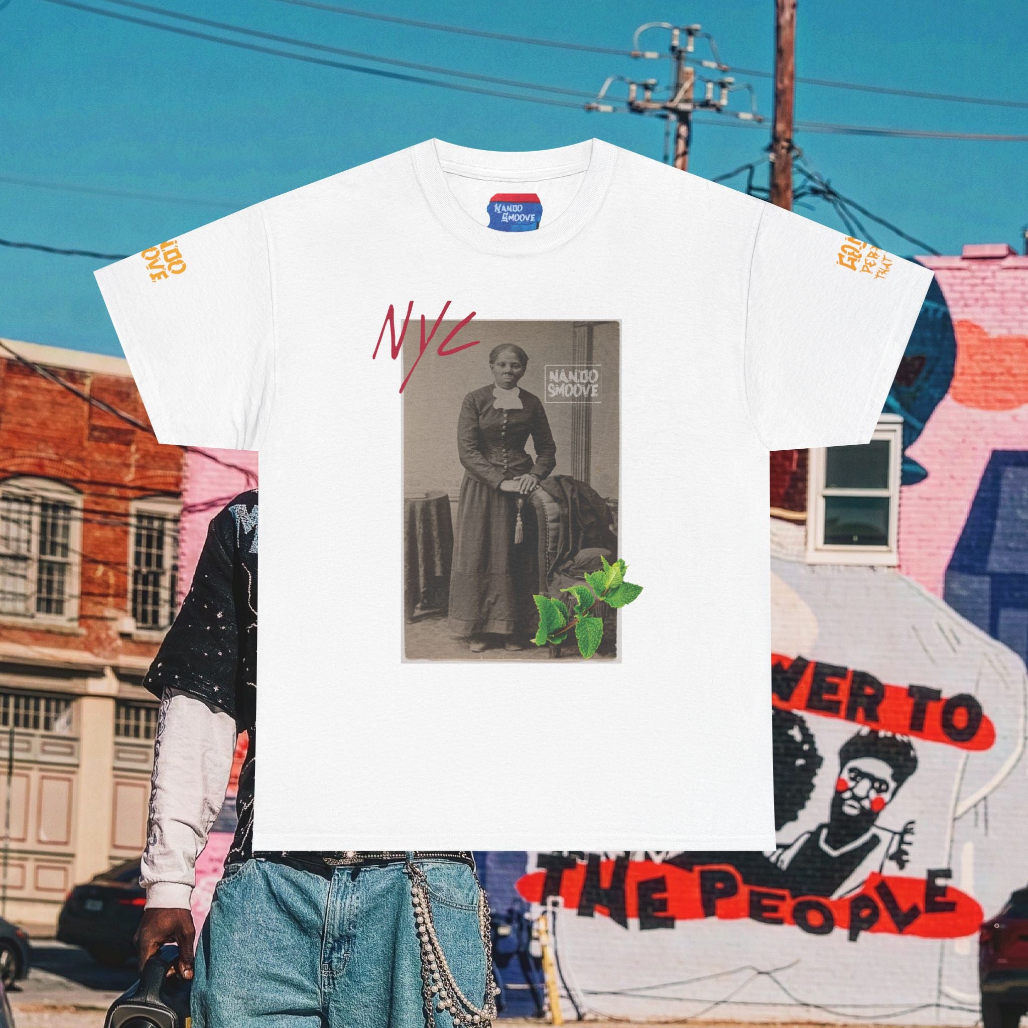 Harriet Tubman Heavy Cotton “MinTee Shirts” Bright Colors Black/Gold Text