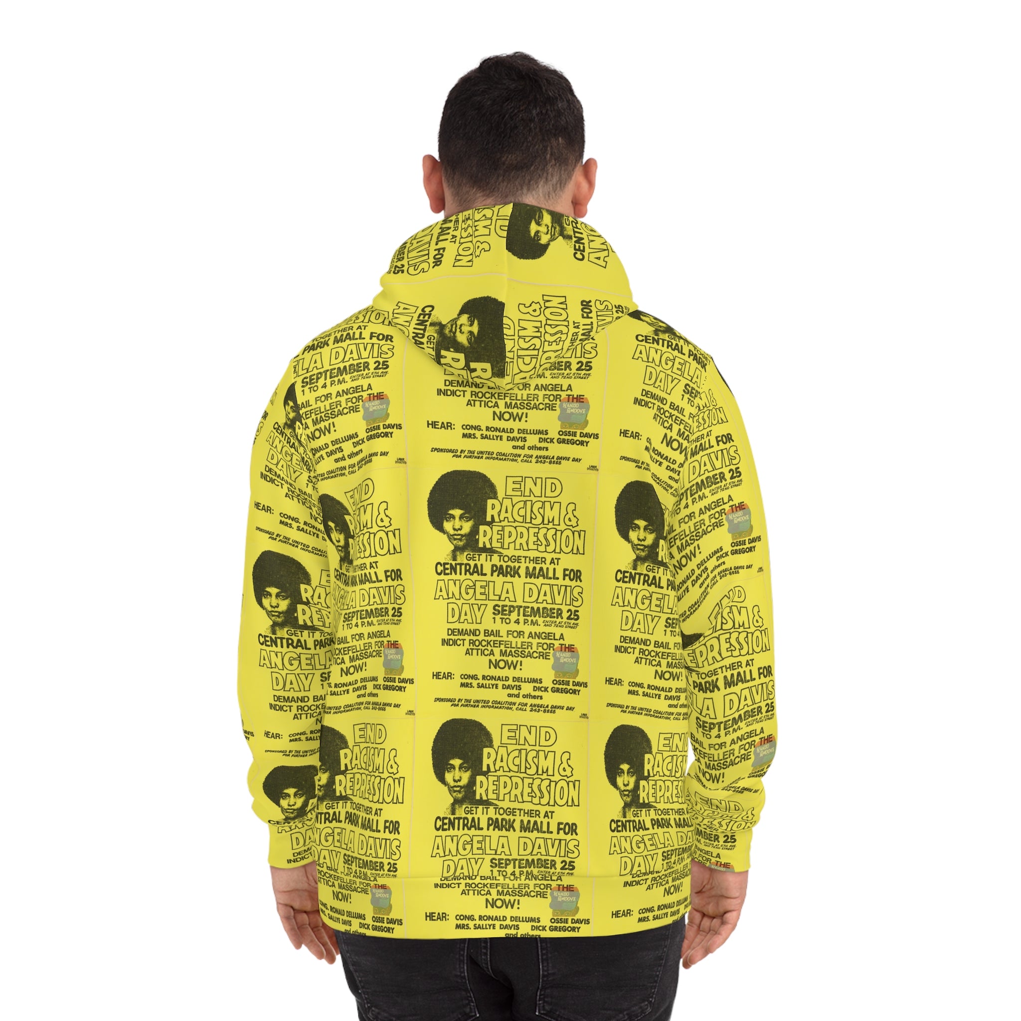Angela Davis “End Racism and Repression” Hoodie (AOP)
