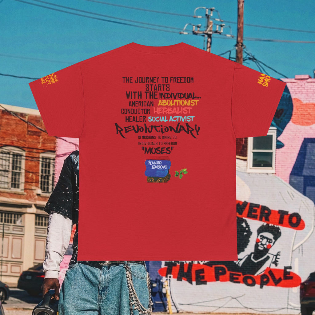 Harriet Tubman Heavy Cotton “MinTee Shirts” Bright Colors Black/Gold Text