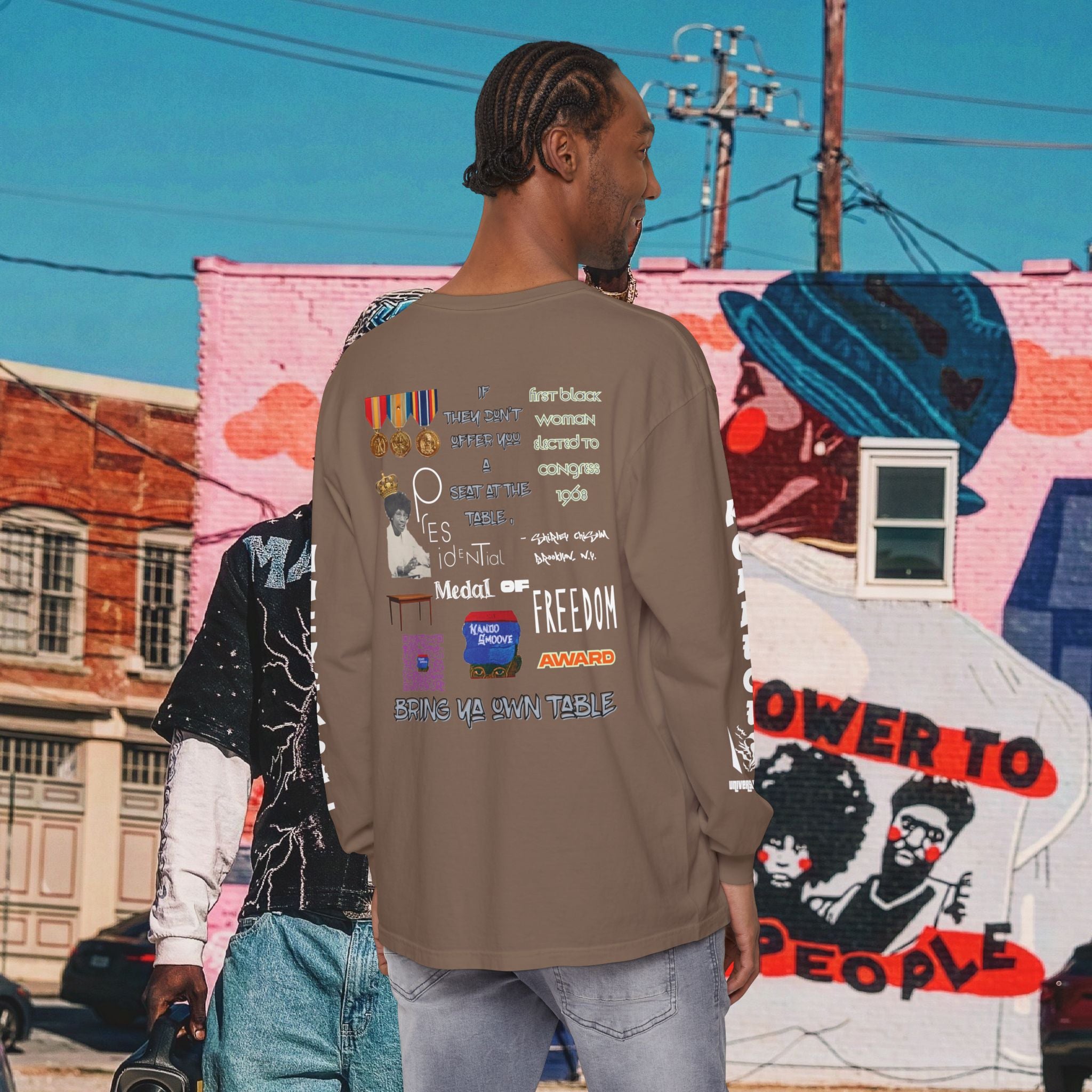 Shirley Chisholm Unisex Garment-dyed Long Sleeve T-Shirt