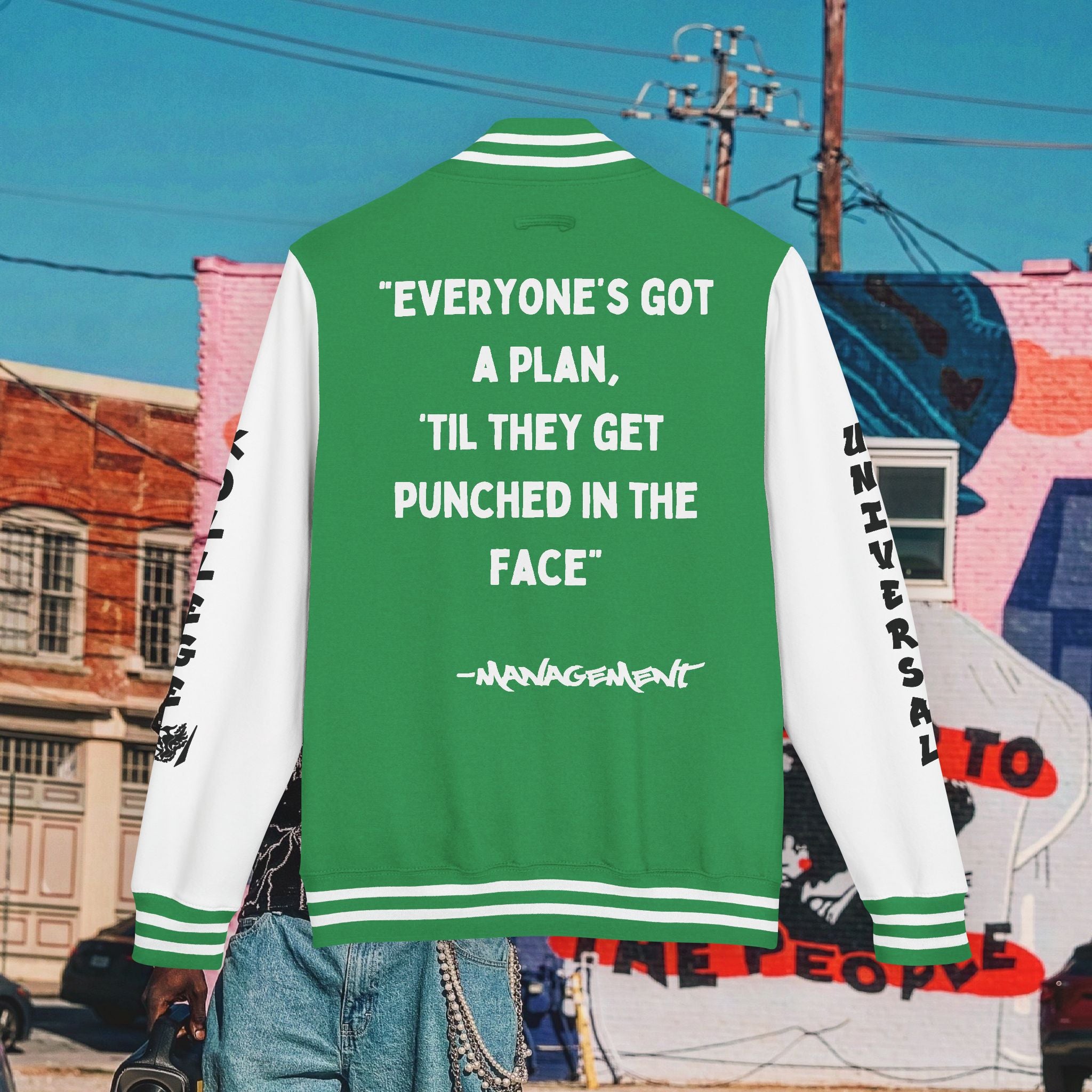 “FREE MIKE TYSON” Unisex Heavyweight Letterman Jacket