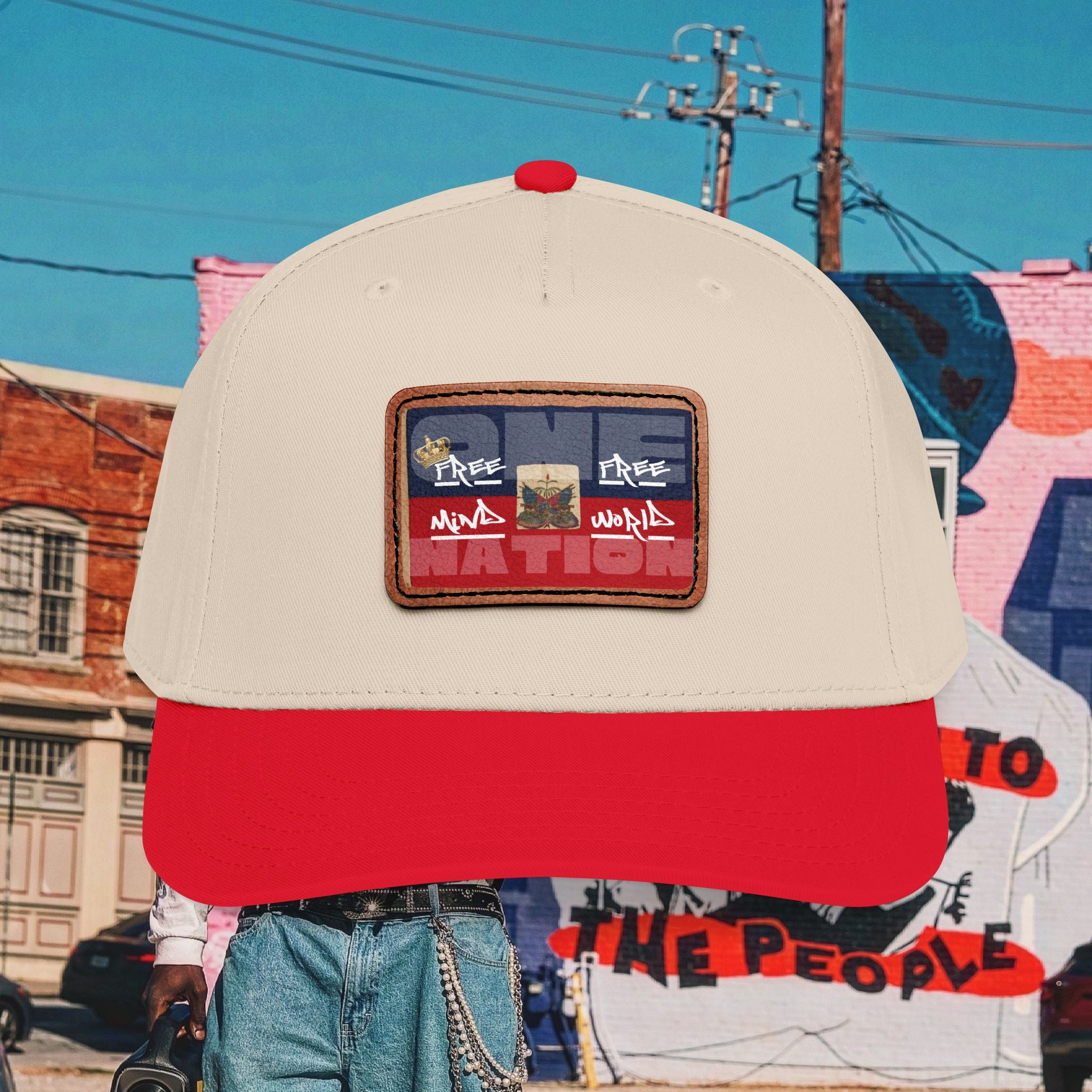 Sa Ka Fete “ONE NATION” Baseball Cap with Leather Patch