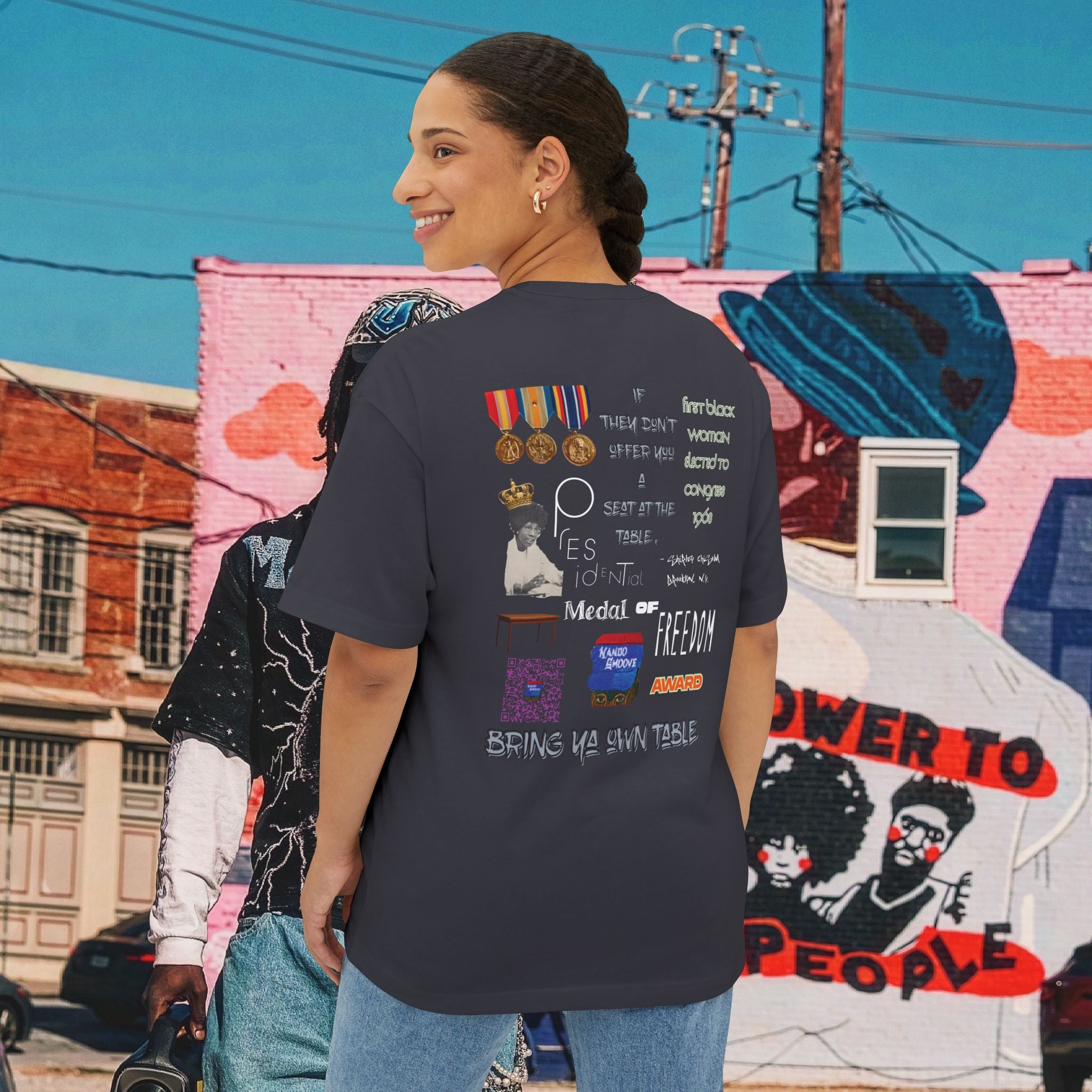 Shirley Chisholm Unisex Oversized Boxy Tee