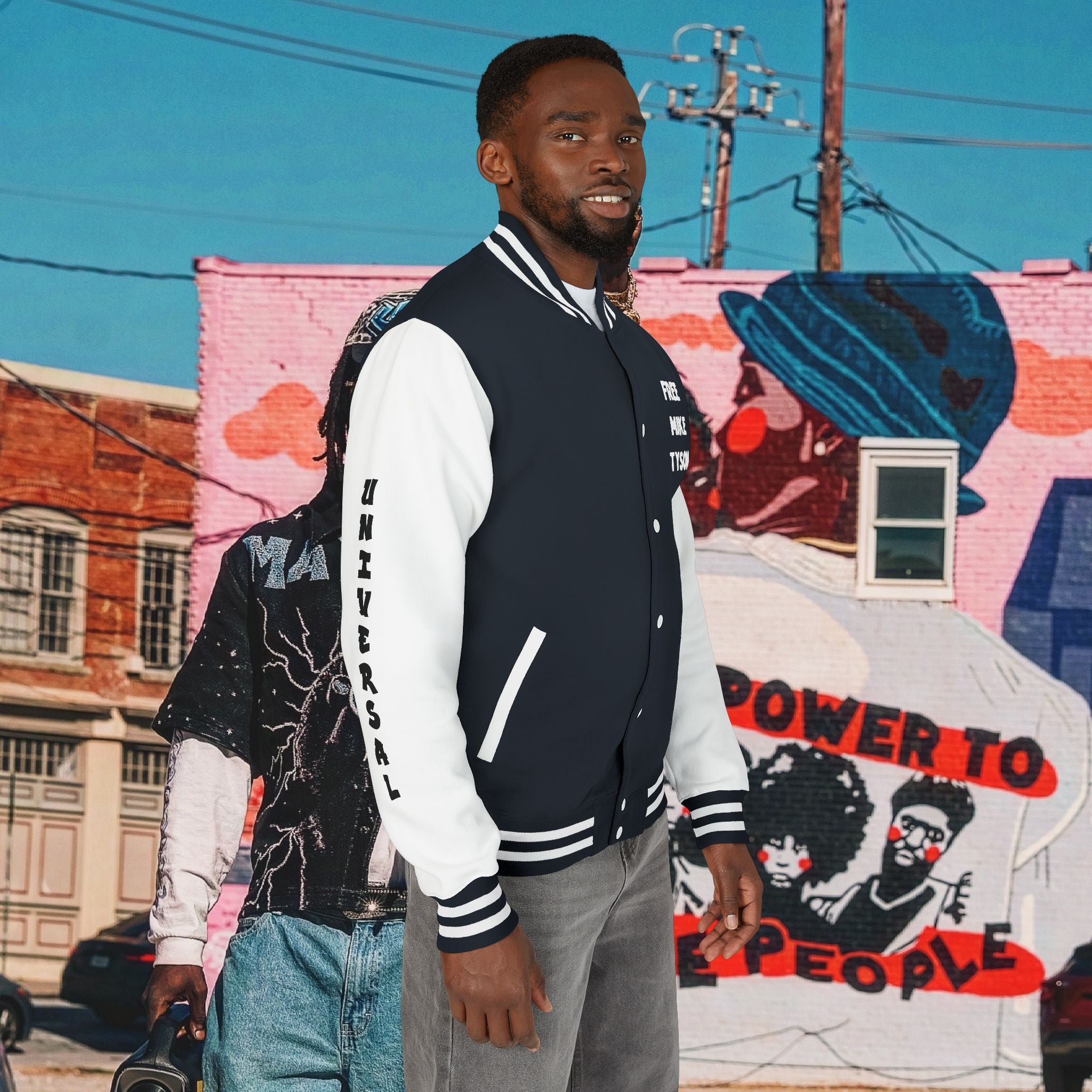 “FREE MIKE TYSON” Unisex Heavyweight Letterman Jacket